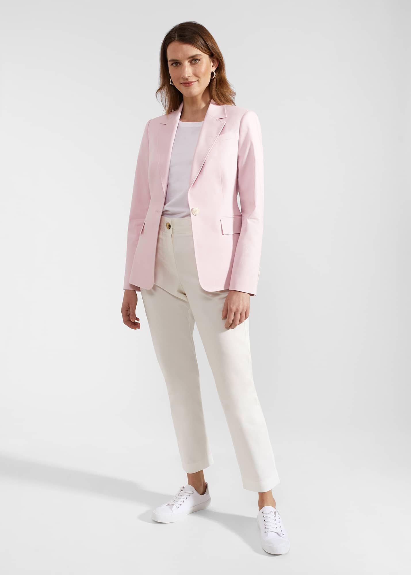 Blake Cotton Blend Jacket, Pale Pink, hi-res