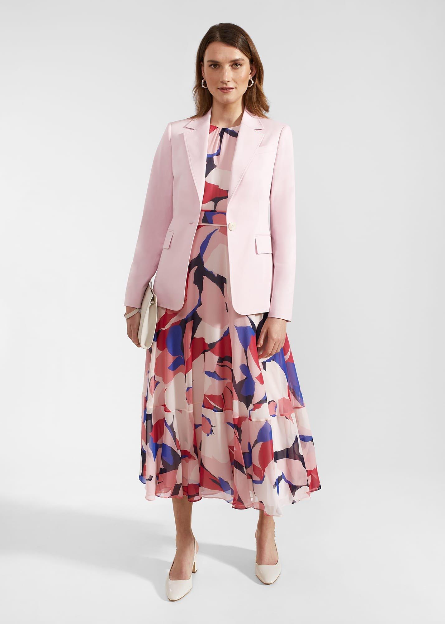 Blake Cotton Blend Jacket, Pale Pink, hi-res