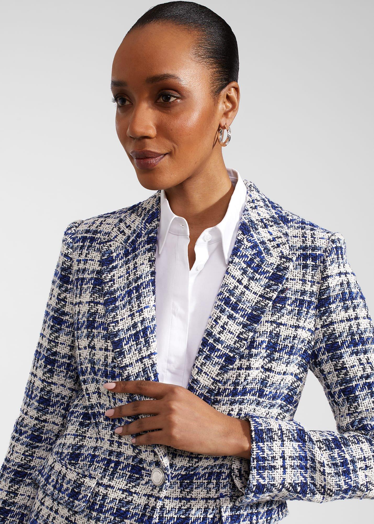 Emerson Cotton Blend Jacket, Blue Multi, hi-res