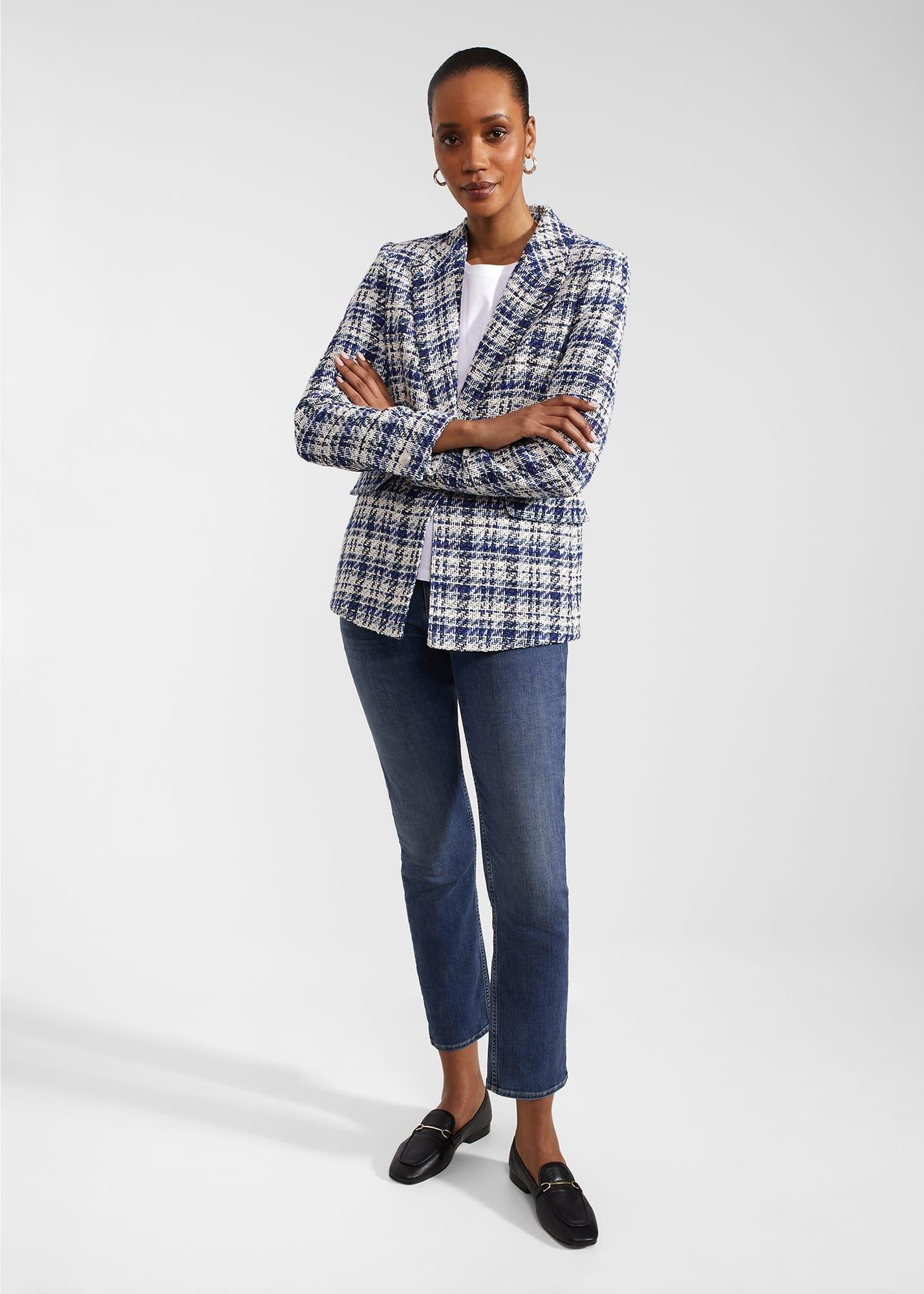 Emerson Cotton Blend Jacket, Blue Multi, hi-res