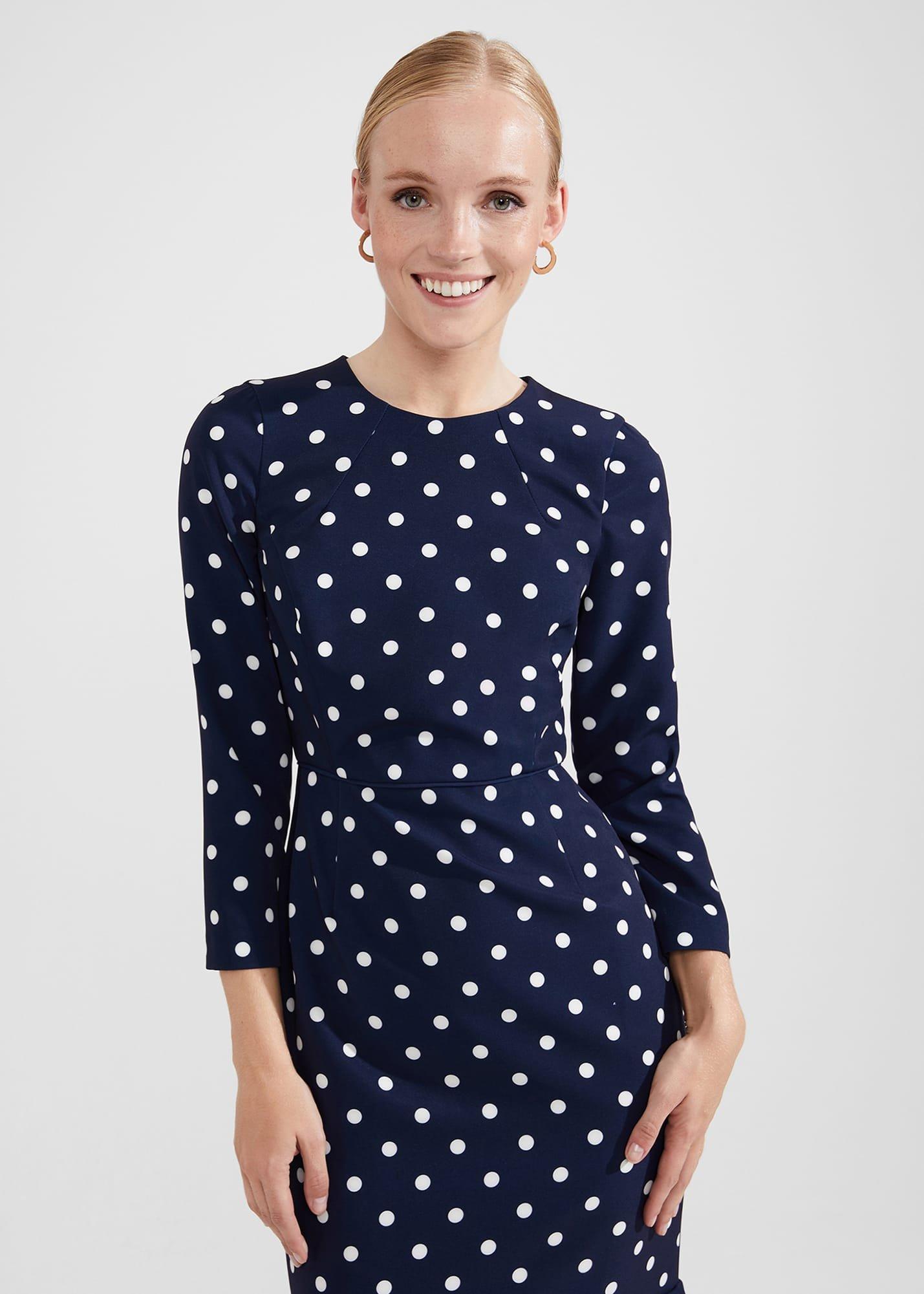 Liza Dress, Navy Ivory, hi-res