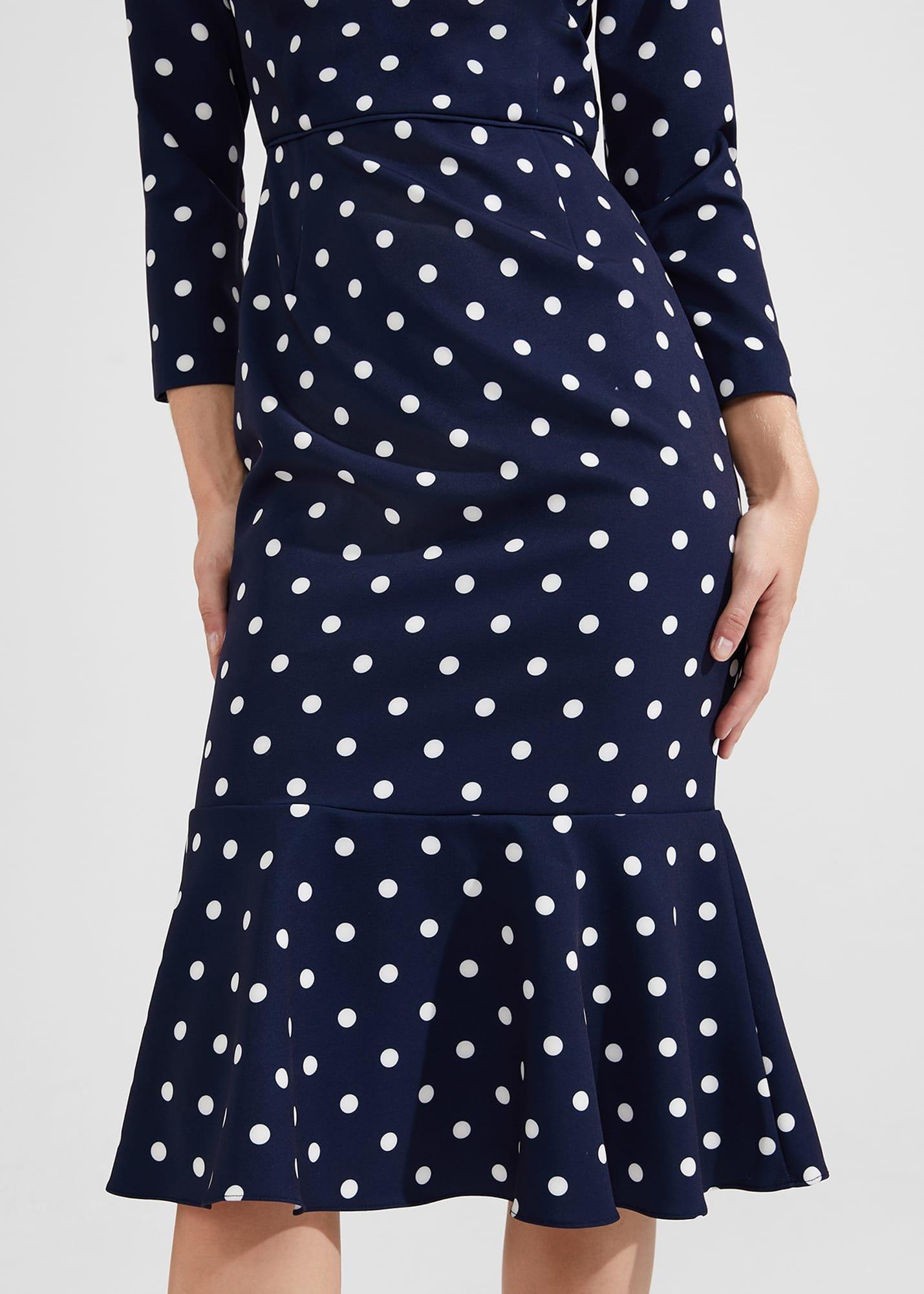Liza Dress, Navy Ivory, hi-res