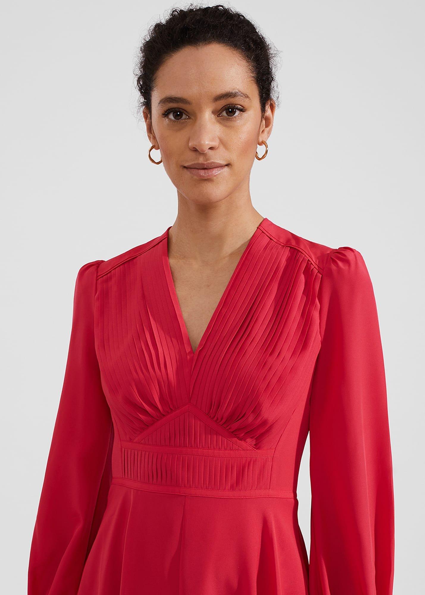 Adrianna Midi Dress, Rouge Pink, hi-res