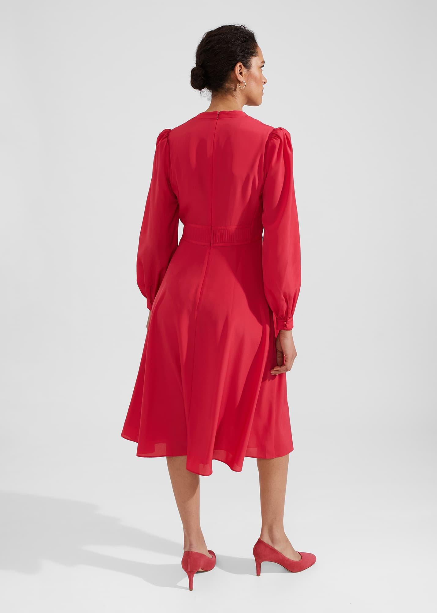 Adrianna Midi Dress, Rouge Pink, hi-res