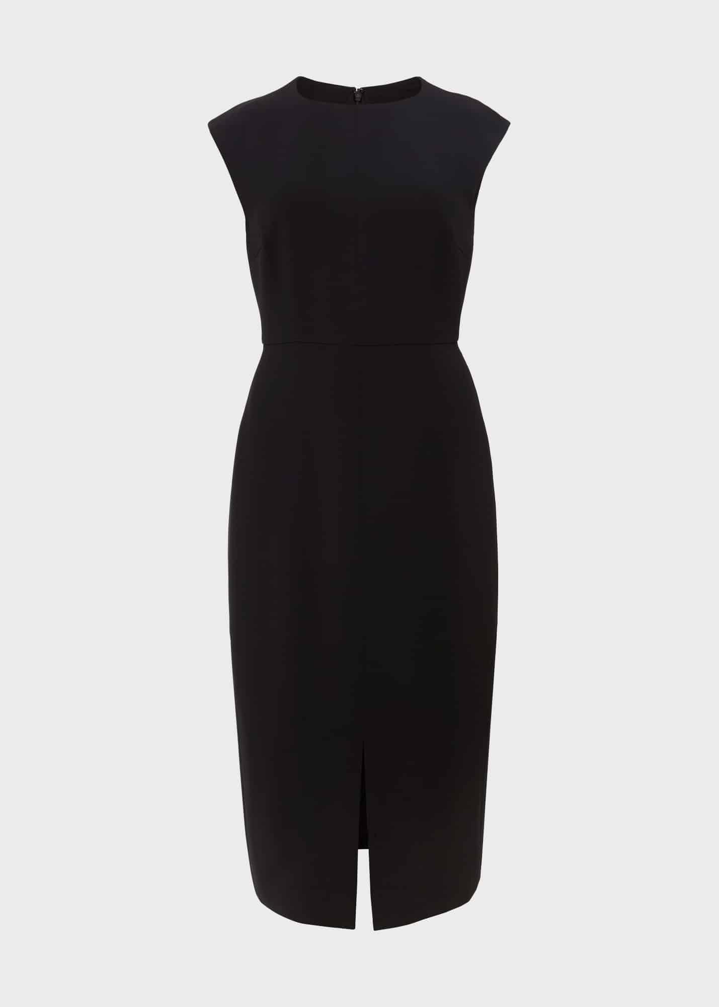 Vanessa Crepe Dress, Black, hi-res