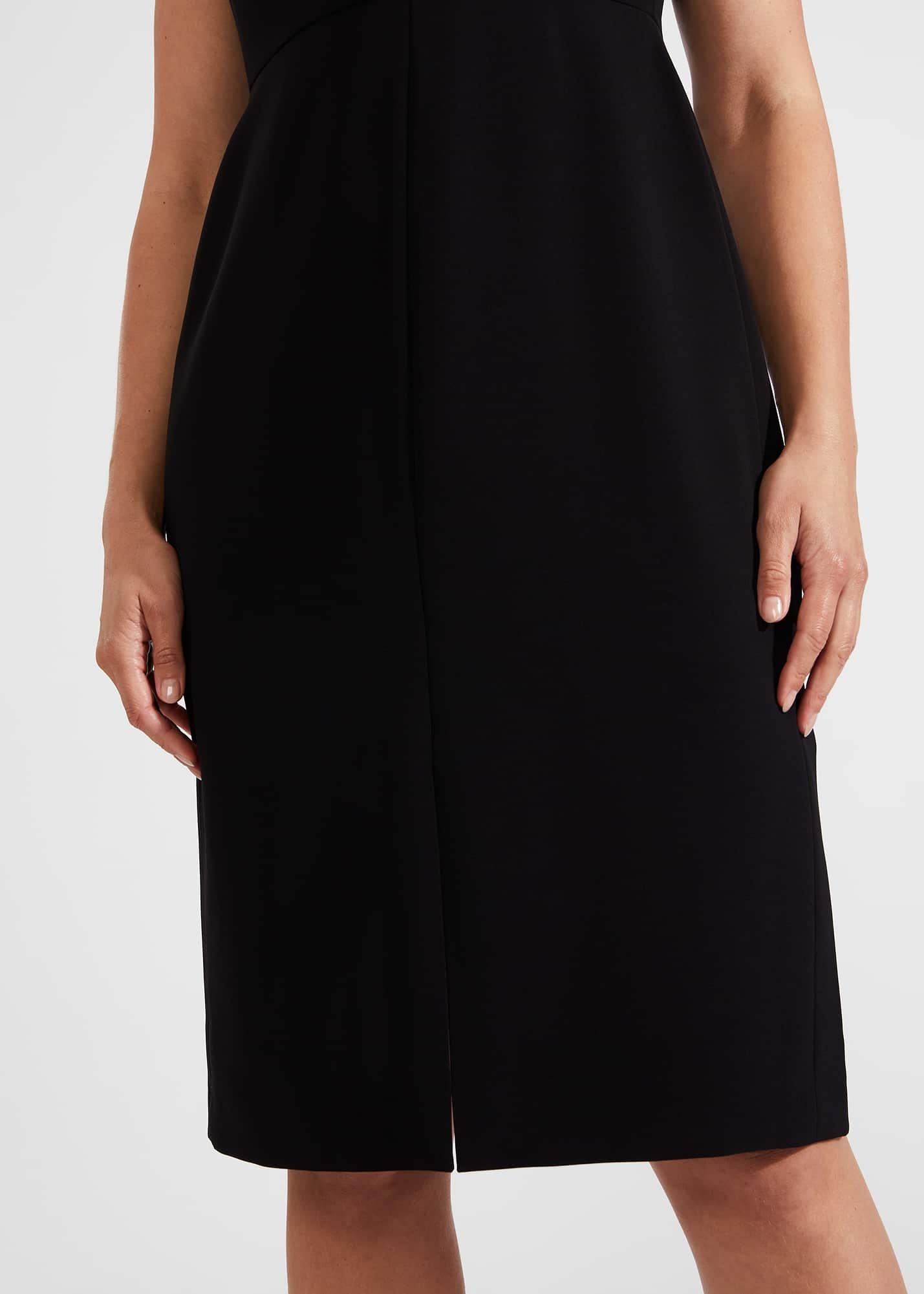 Vanessa Crepe Dress, Black, hi-res