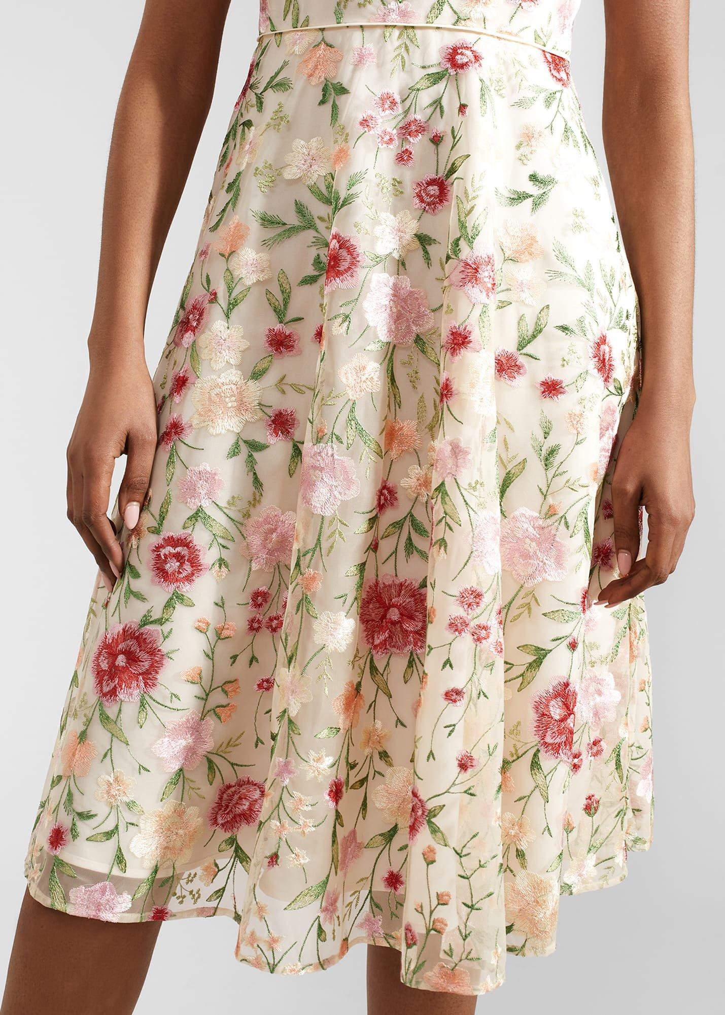 Tia Embroidered Dress, Cream Multi, hi-res