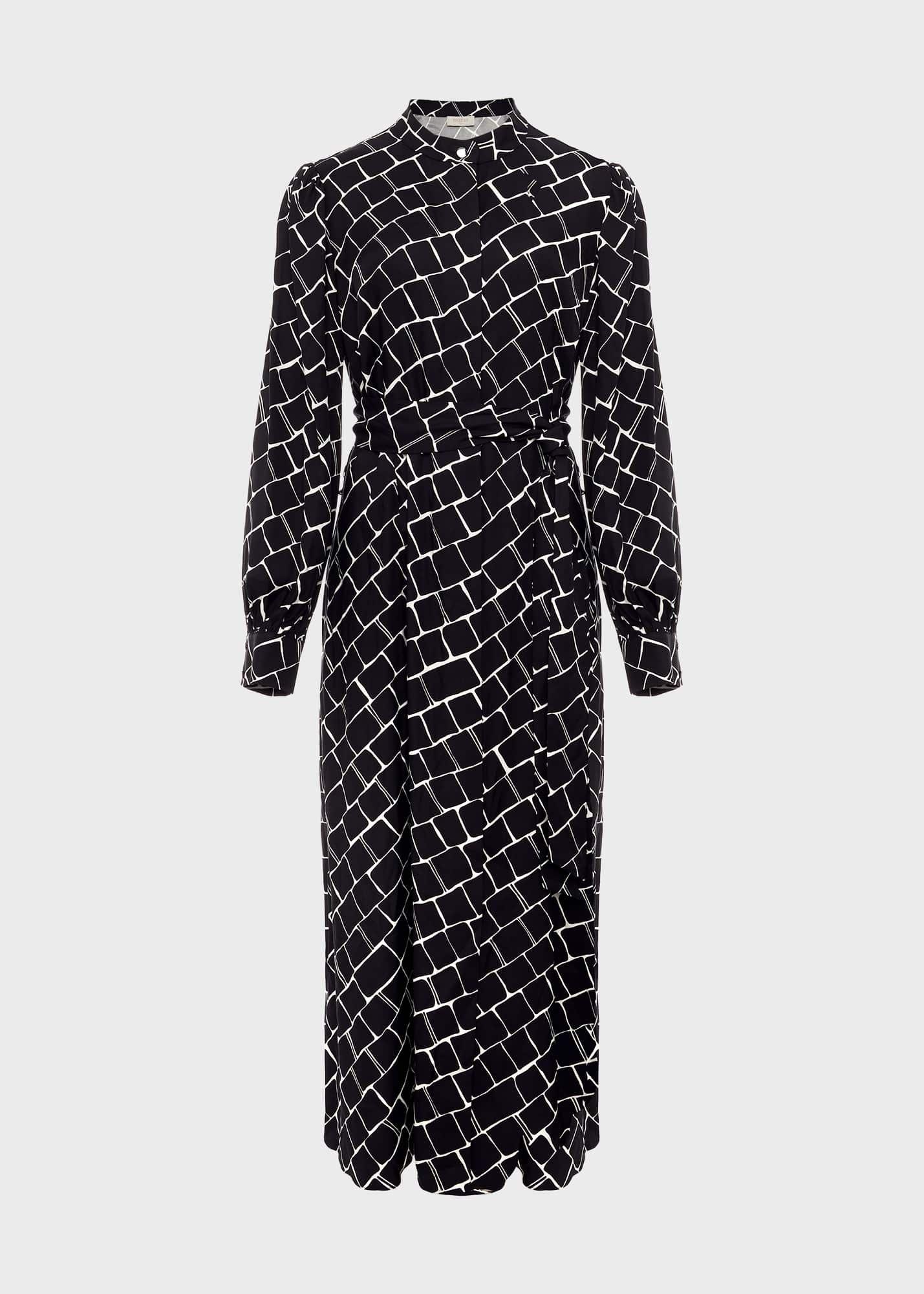 Petite Kalani Dress, Navy Ivory, hi-res