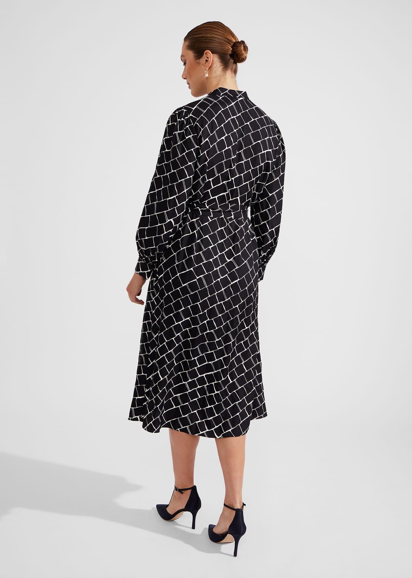 Petite Kalani Dress, Navy Ivory, hi-res