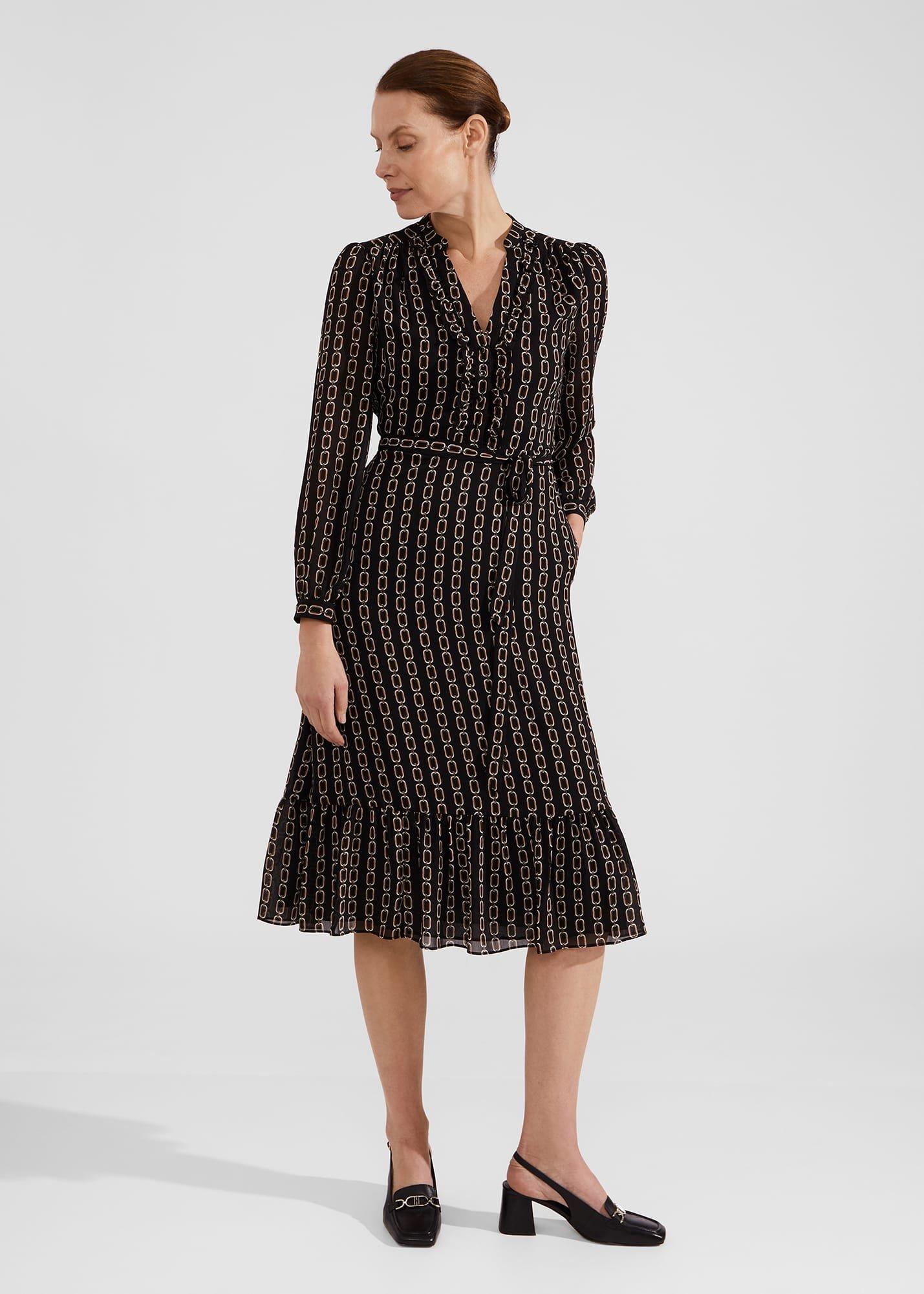 Petite Alexia Dress, Black Camel, hi-res