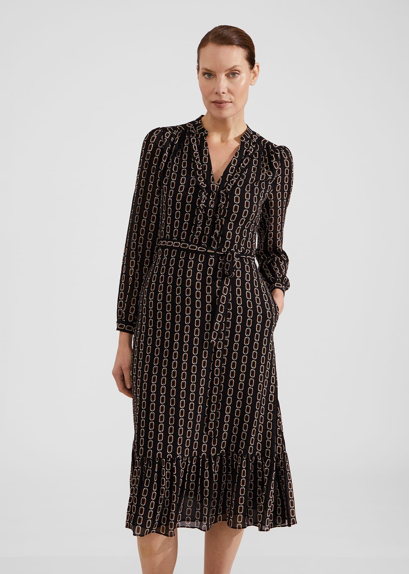 Petite Alexia Dress, Black Camel, hi-res