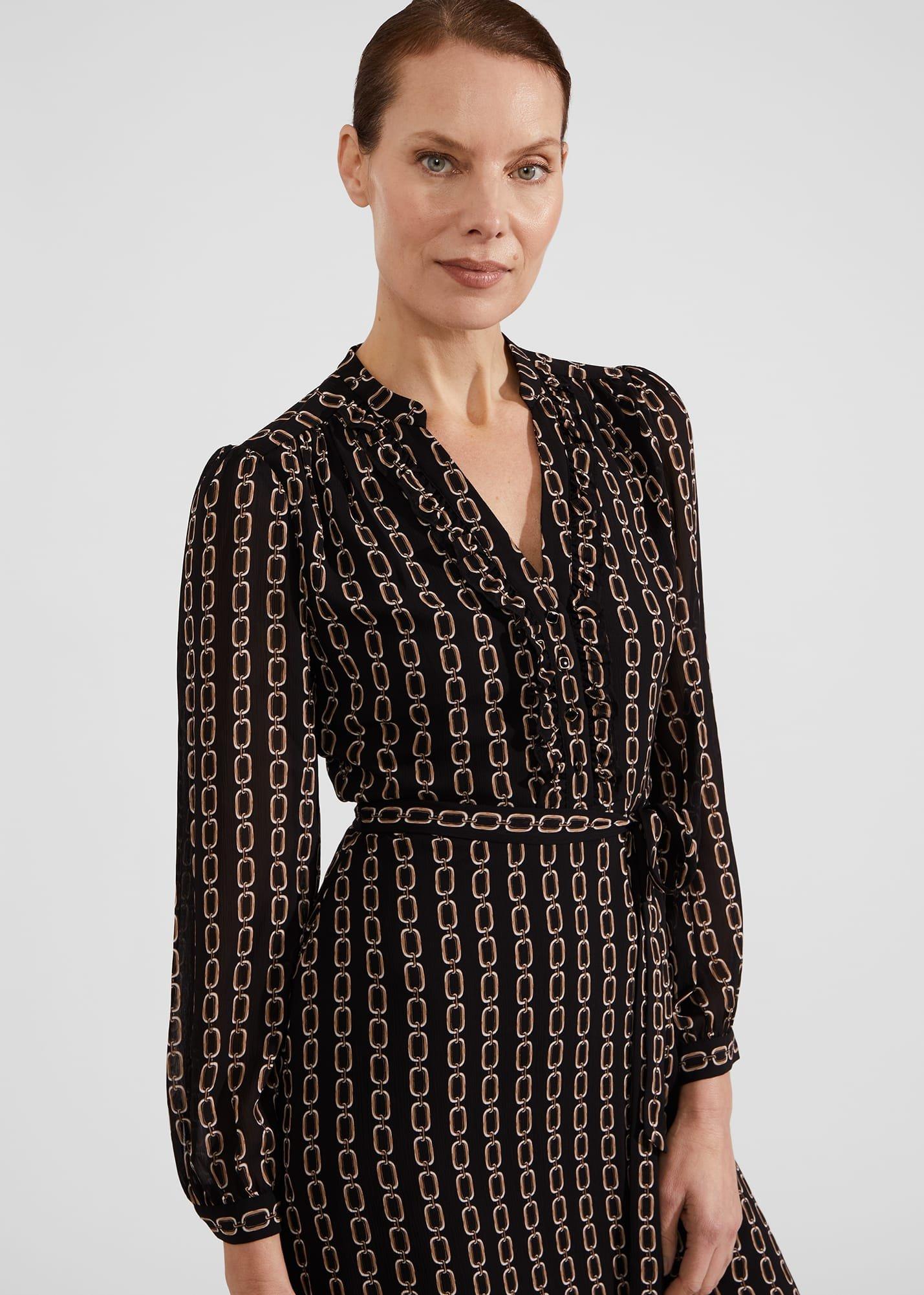 Petite Alexia Dress, Black Camel, hi-res