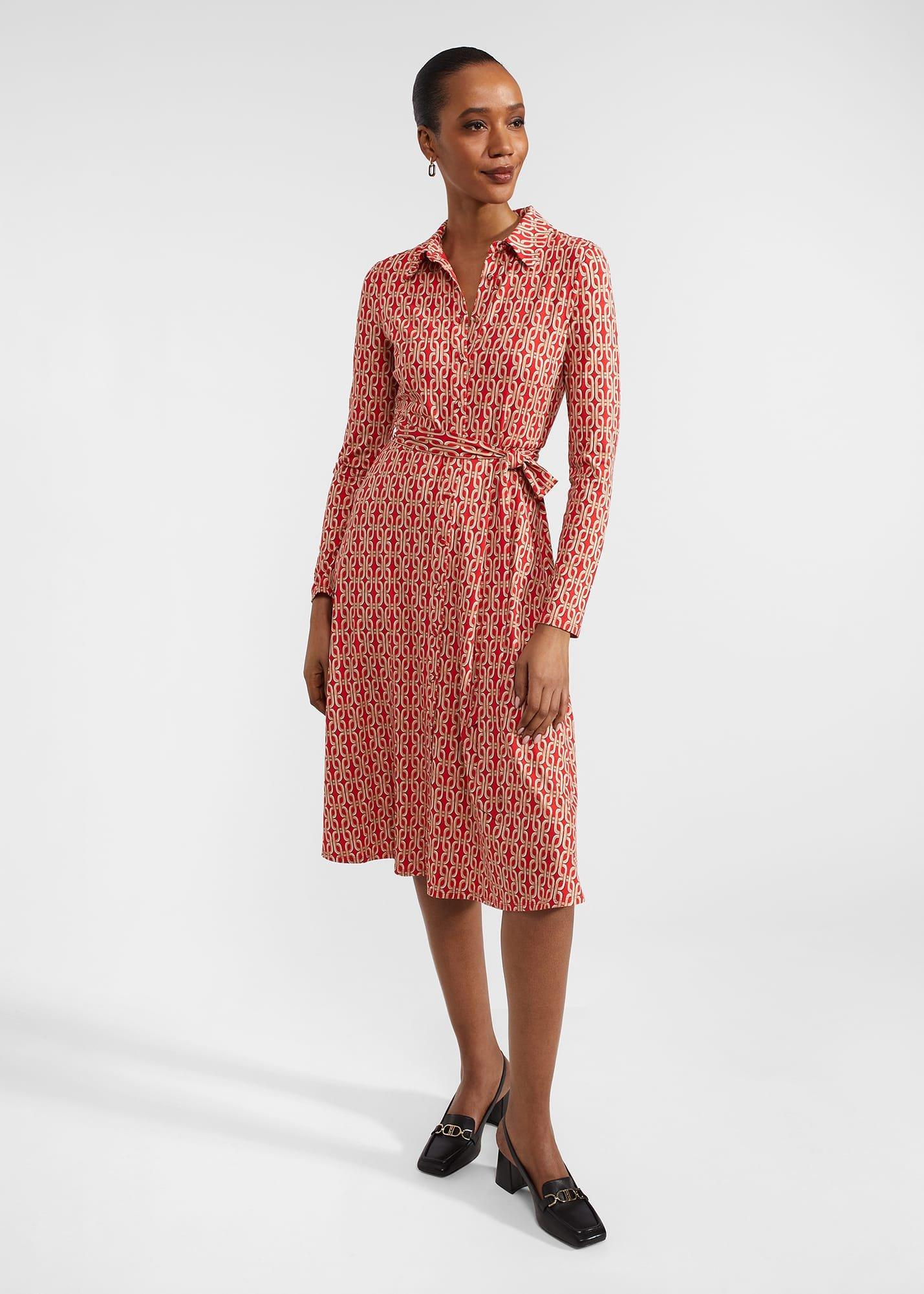 Petite Clarice Dress, Red Multi, hi-res