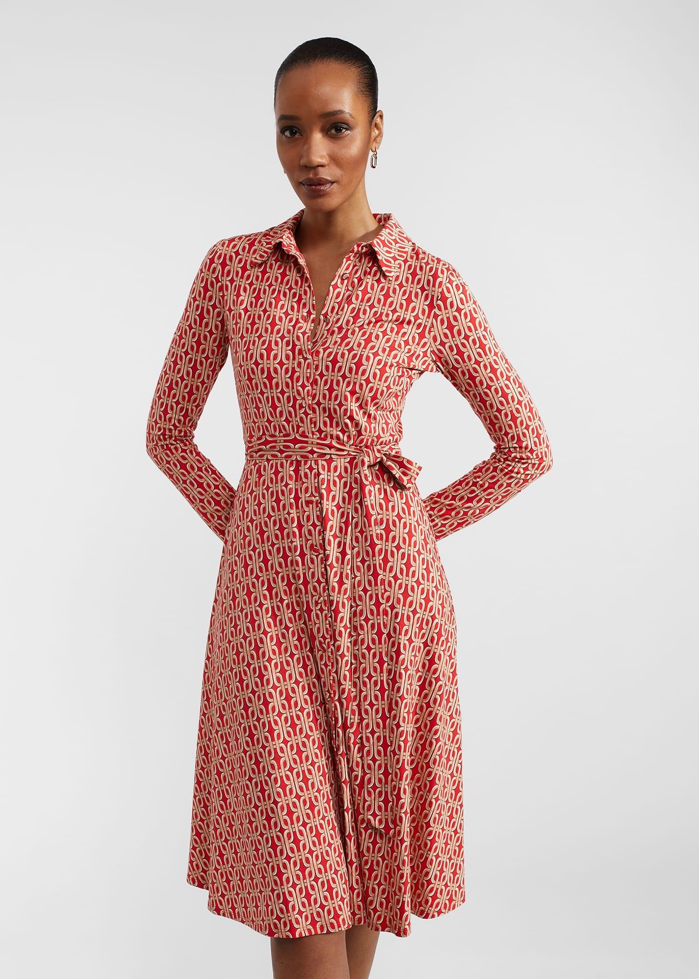 Petite Clarice Dress, Red Multi, hi-res