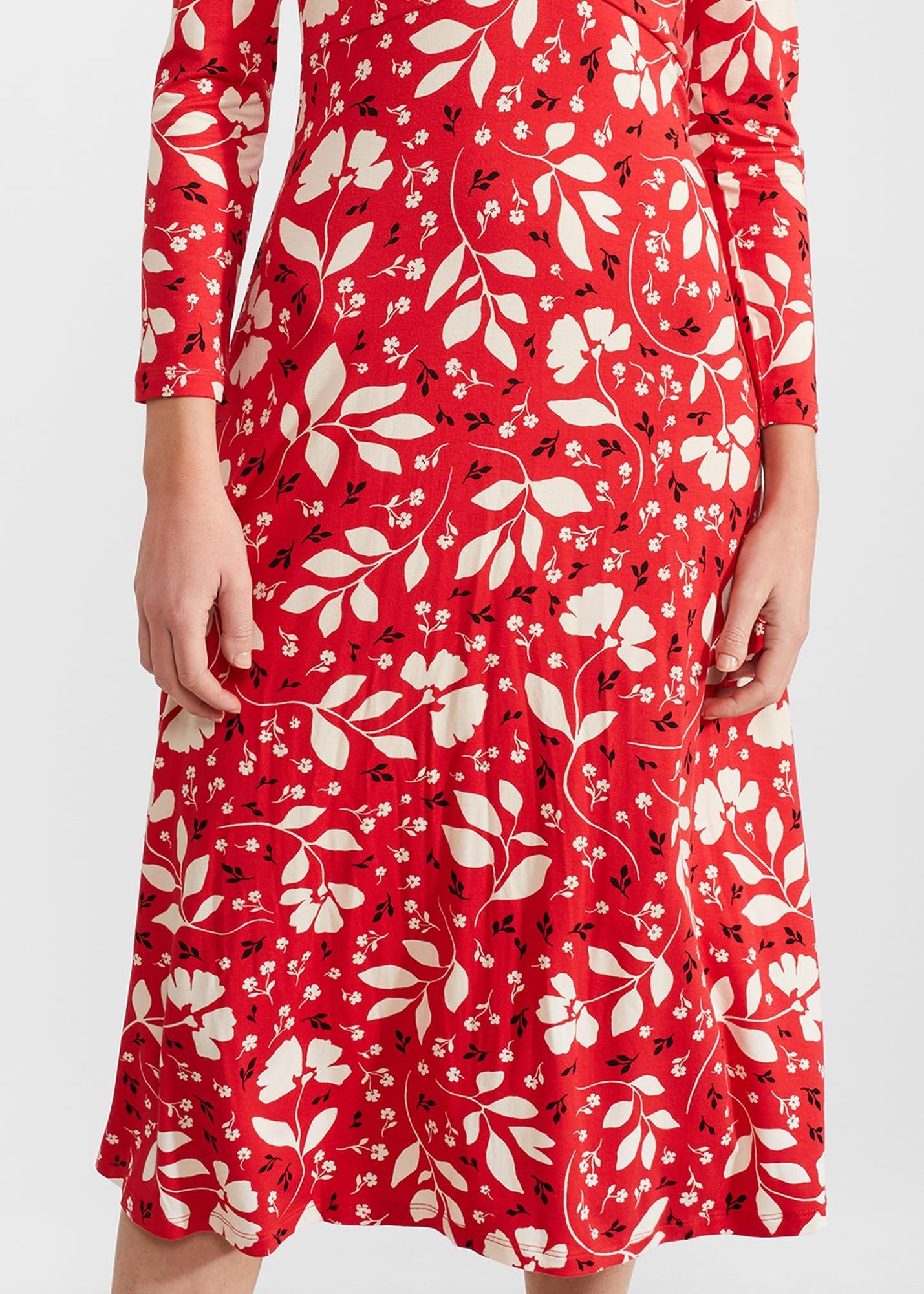 Gabi Jersey Dress, Red Multi, hi-res