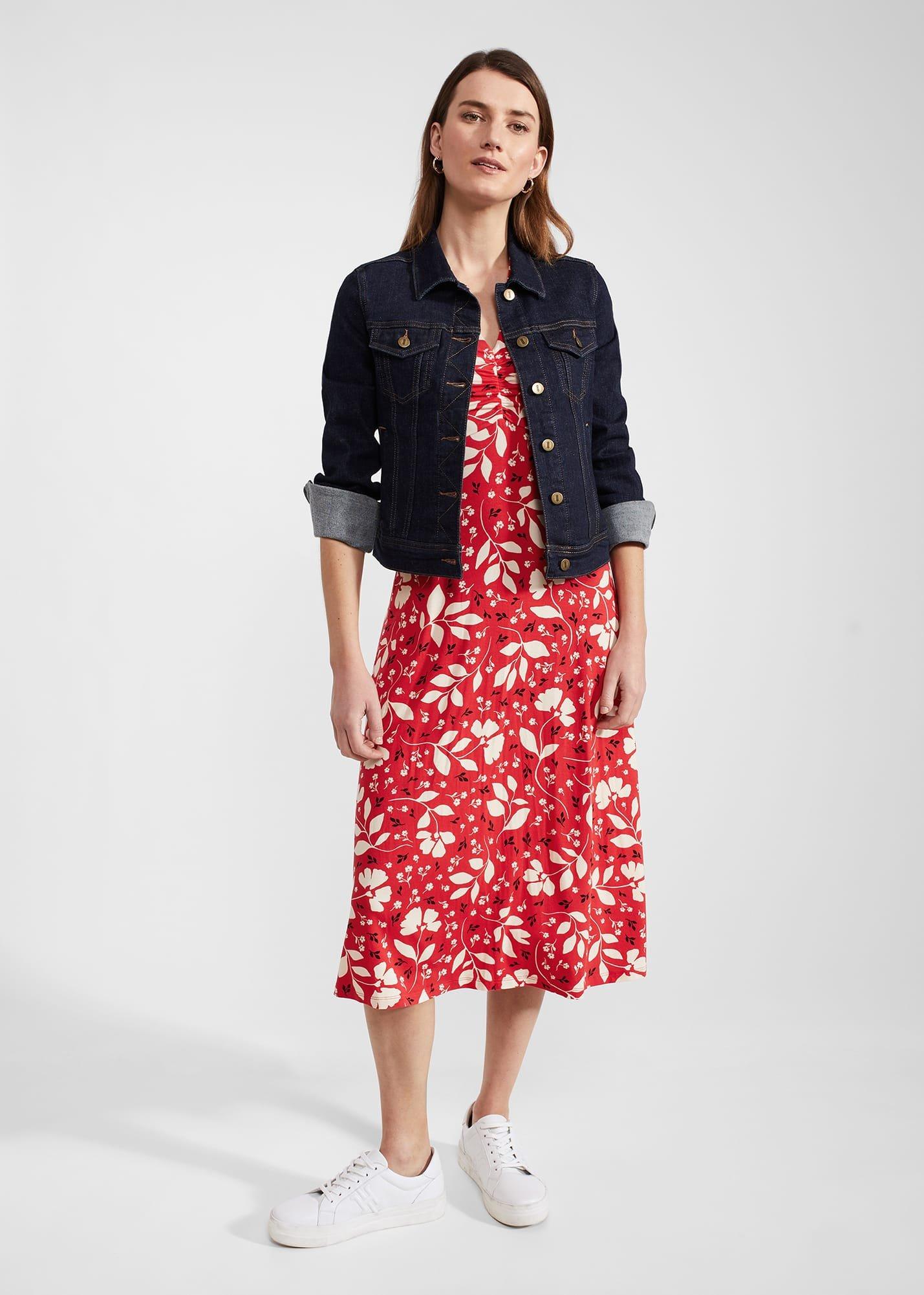 Gabi Jersey Dress, Red Multi, hi-res