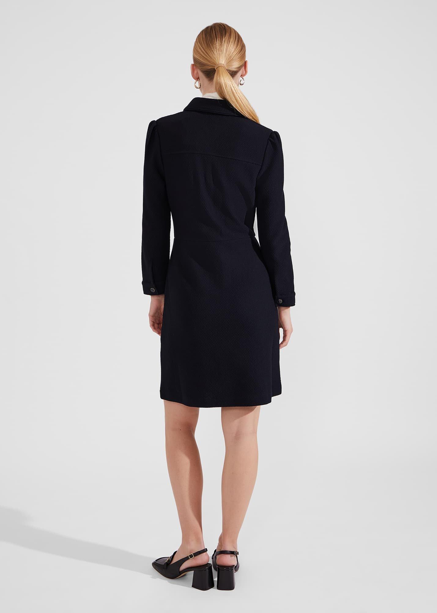 Adelia Ponte Dress, Navy, hi-res