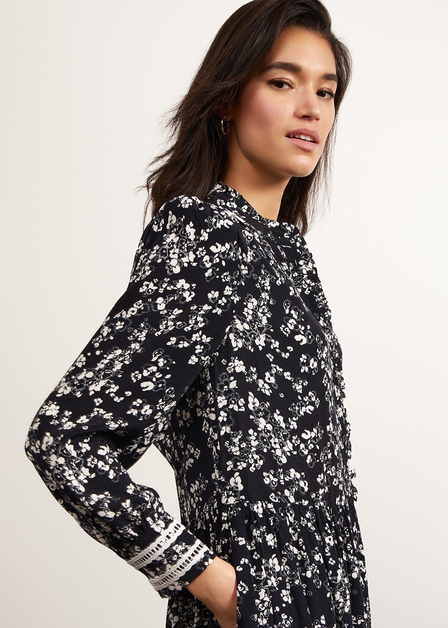 Victoria Dress, Navy Ivory, hi-res