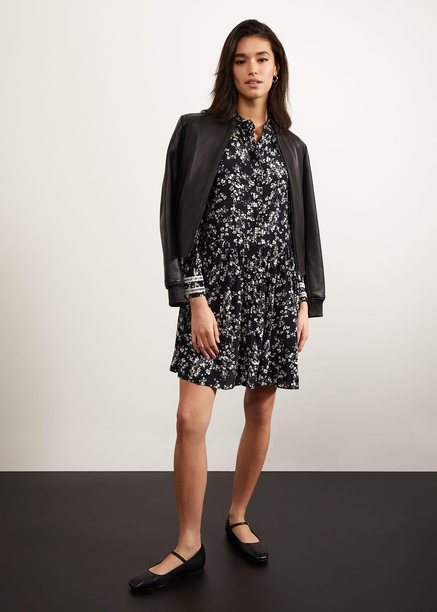 Victoria Dress, Navy Ivory, hi-res