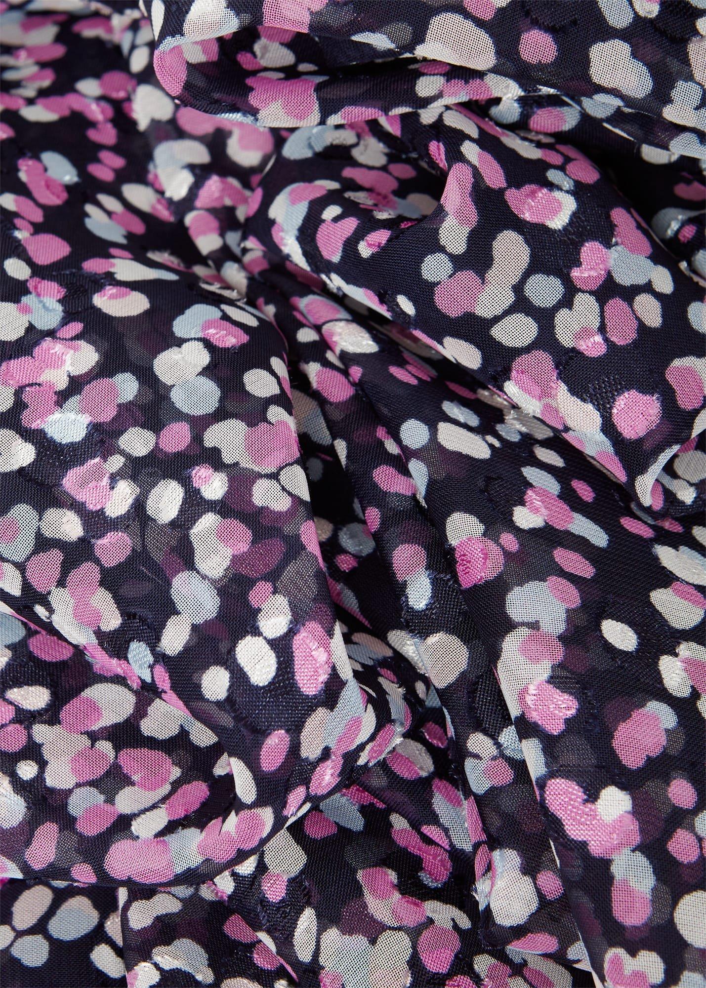 Petite Aurora Fit And Flare Dress, Navy Multi, hi-res