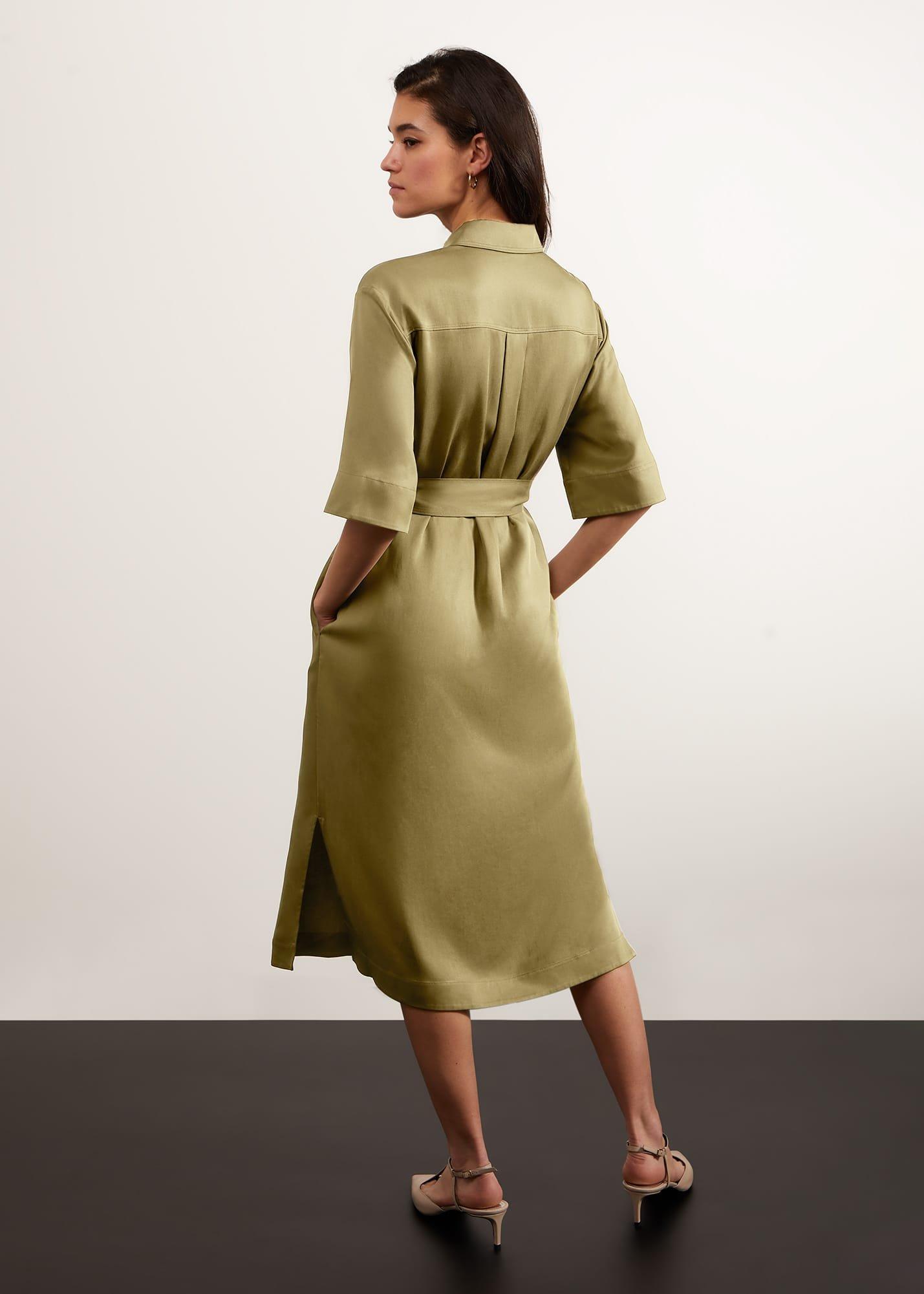 Claremont Dress, Dark Khaki, hi-res