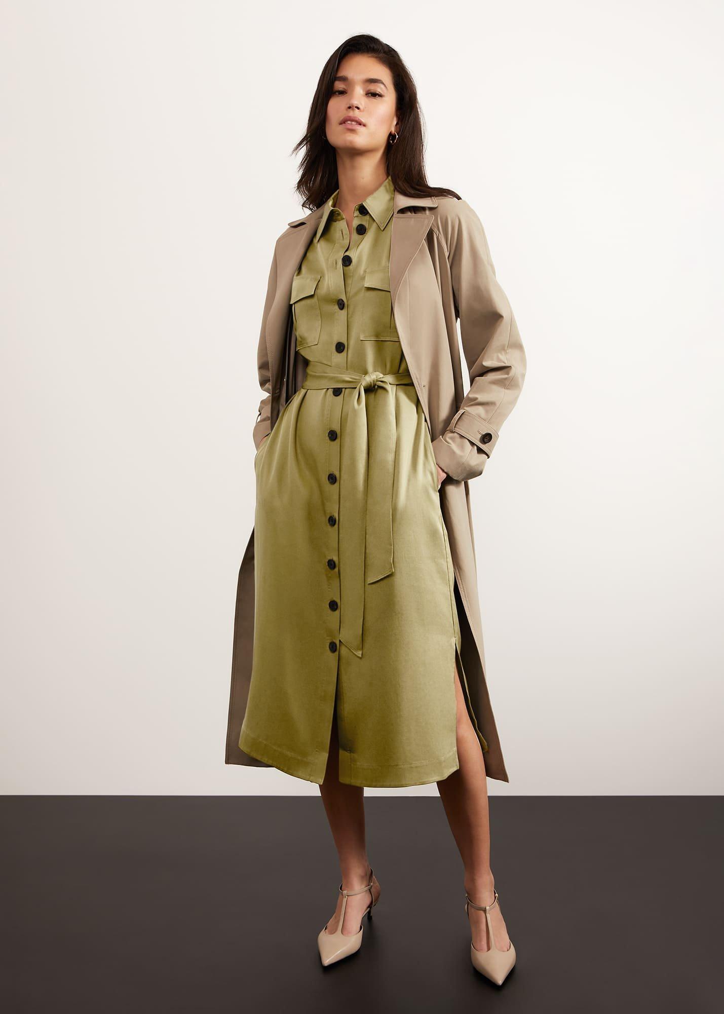 Claremont Dress, Dark Khaki, hi-res