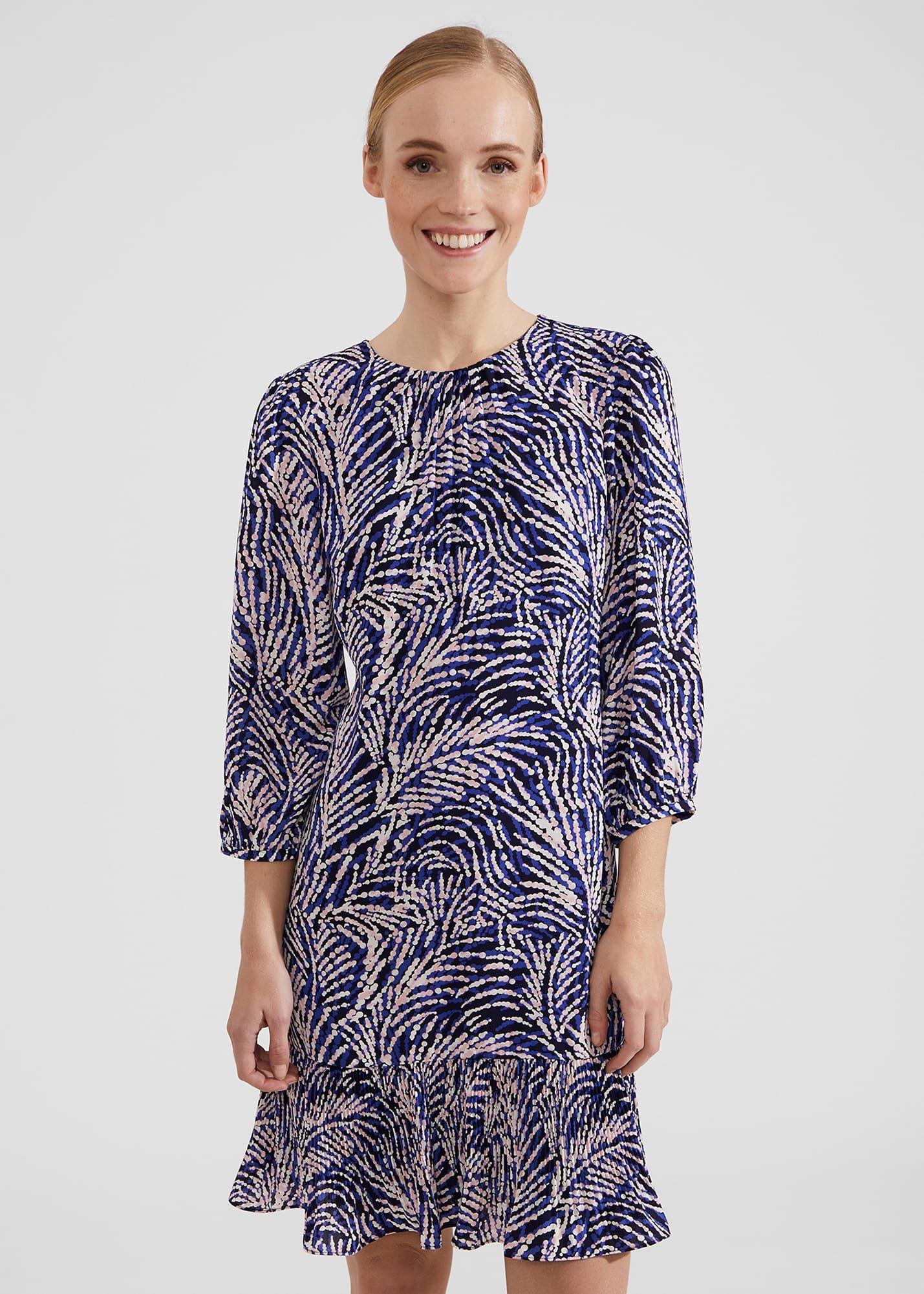 Petite Lilith Dress, Navy Blue Multi, hi-res