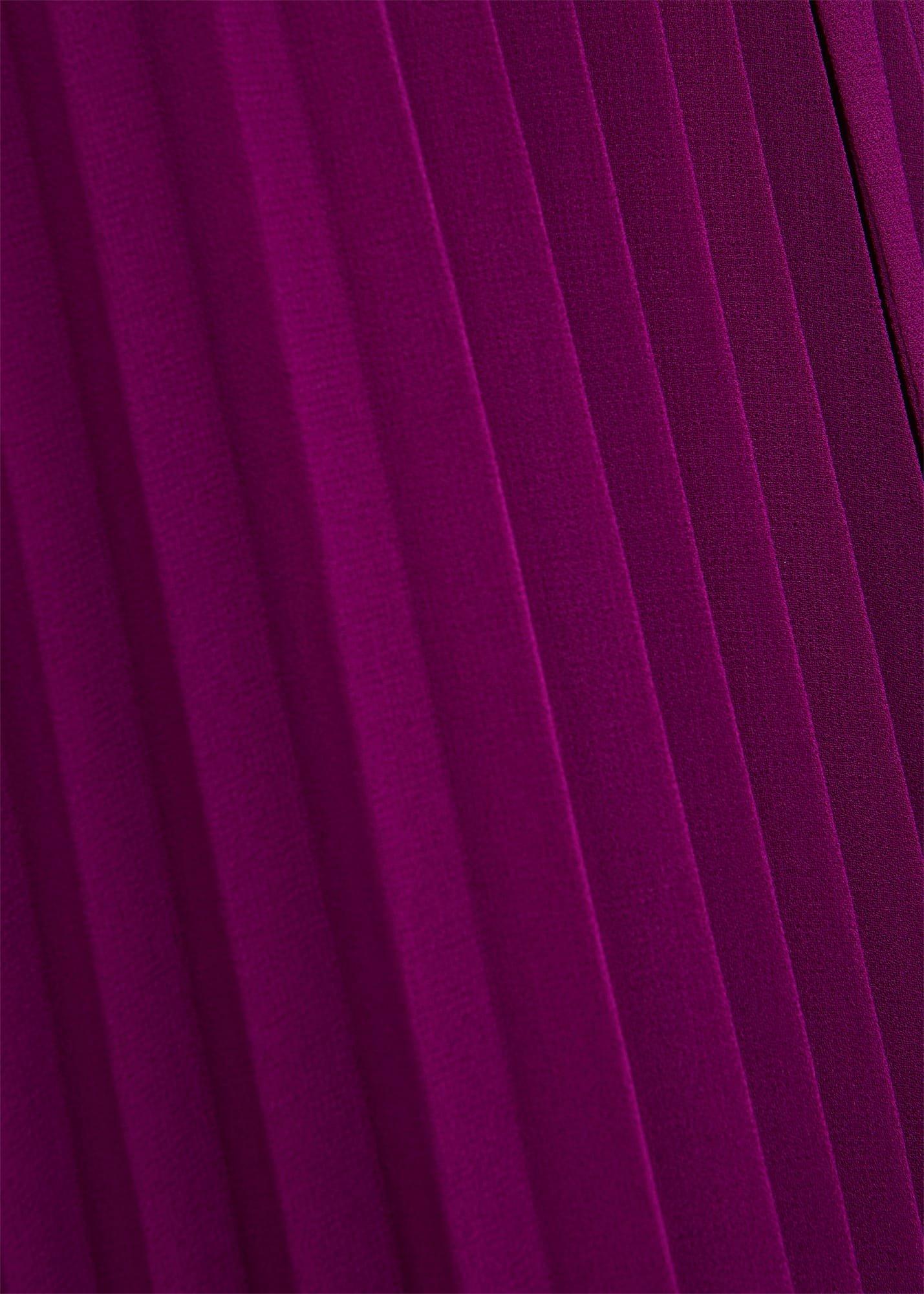 Petite Addison Pleated Dress, Magenta Purple, hi-res
