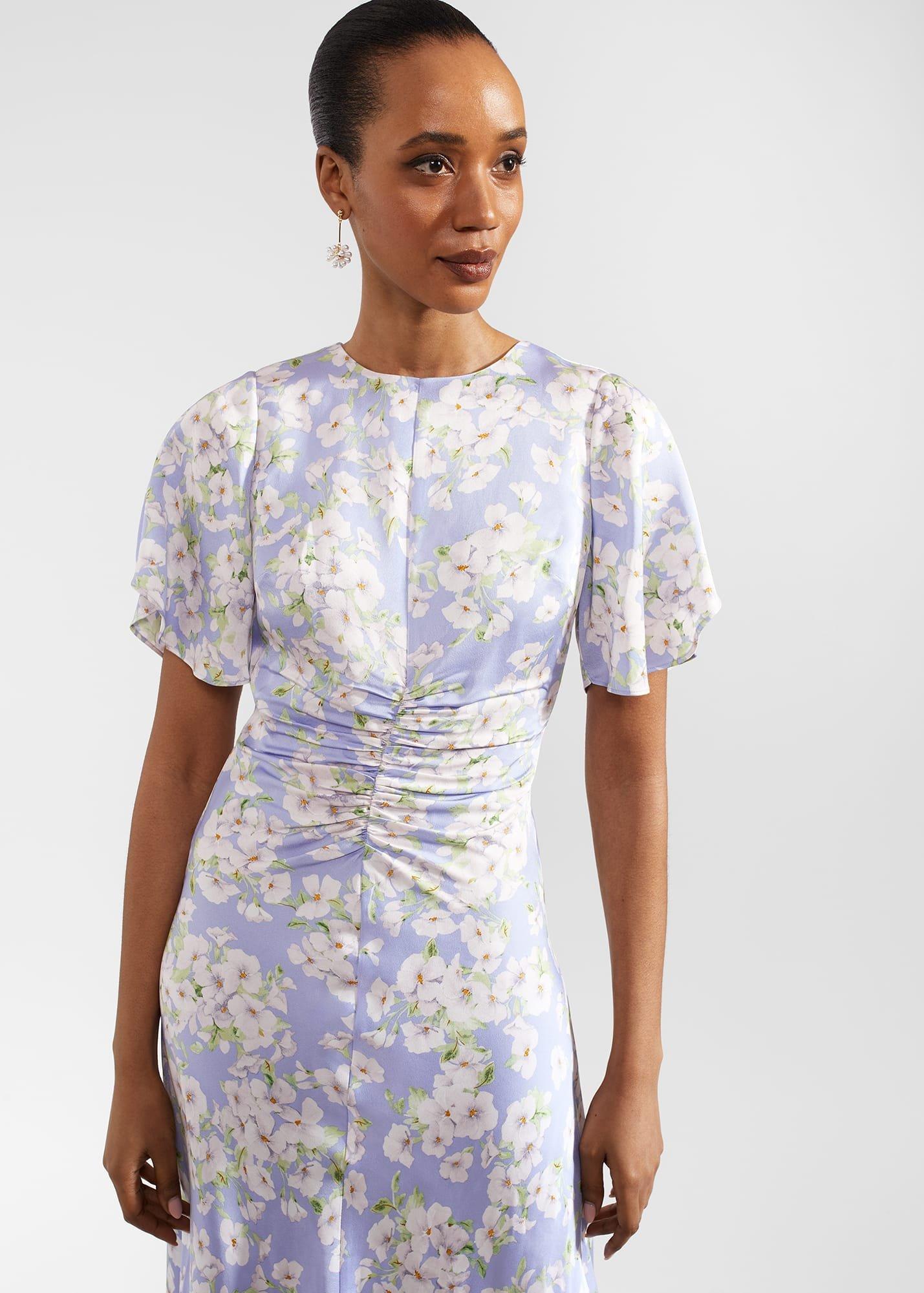 Vita Floral Midi Dress, Blue Multi, hi-res