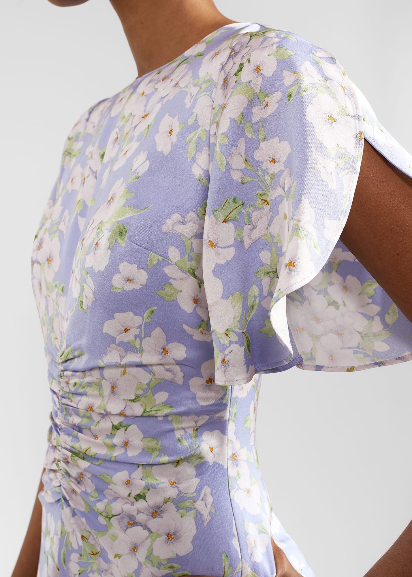 Vita Floral Midi Dress, Blue Multi, hi-res