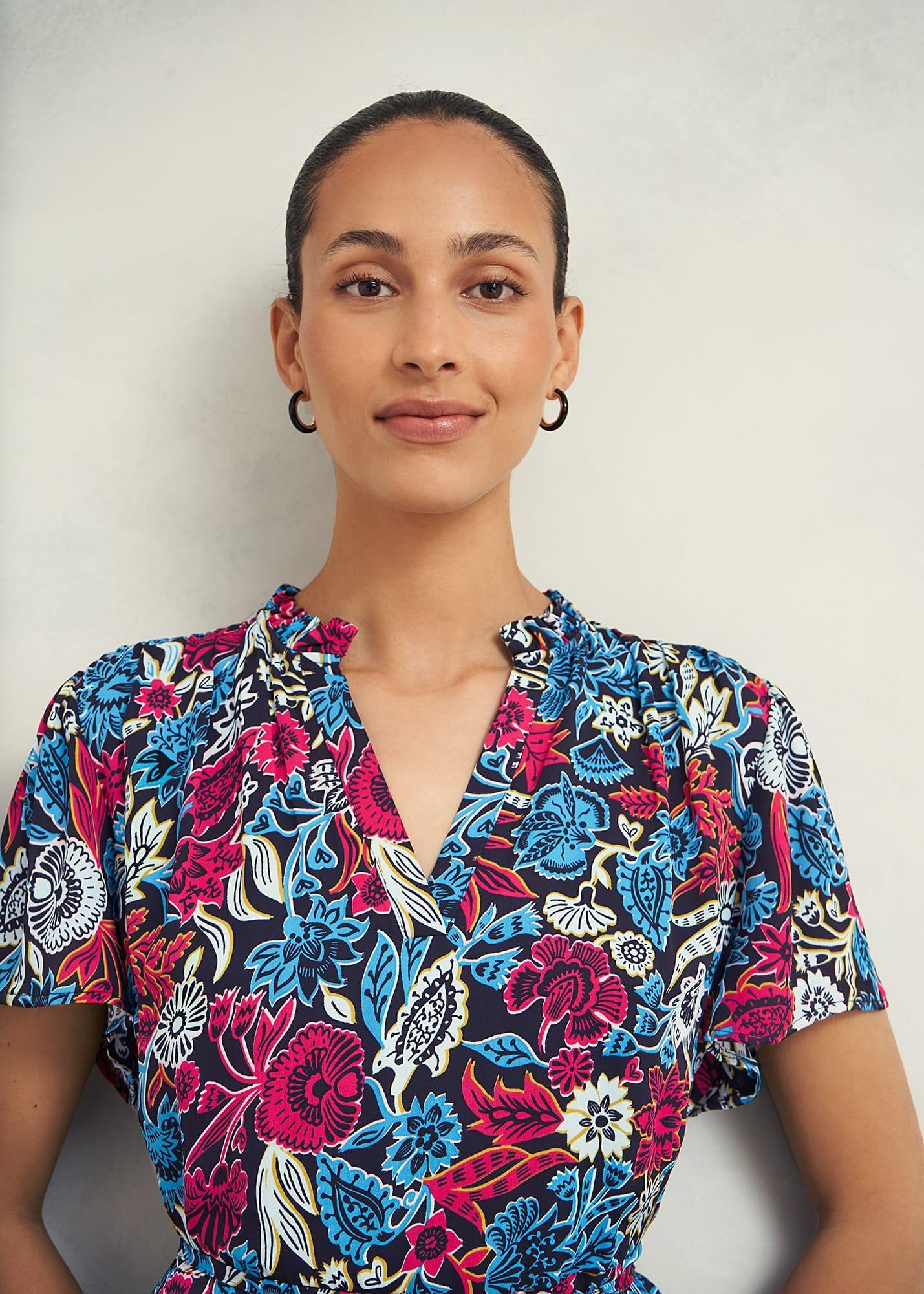 Petite Sia Slv Dress, Multi, hi-res