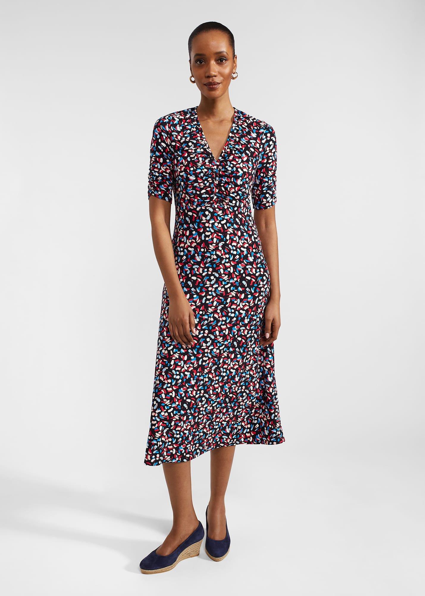 Petite Anela Dress, Navy Multi, hi-res