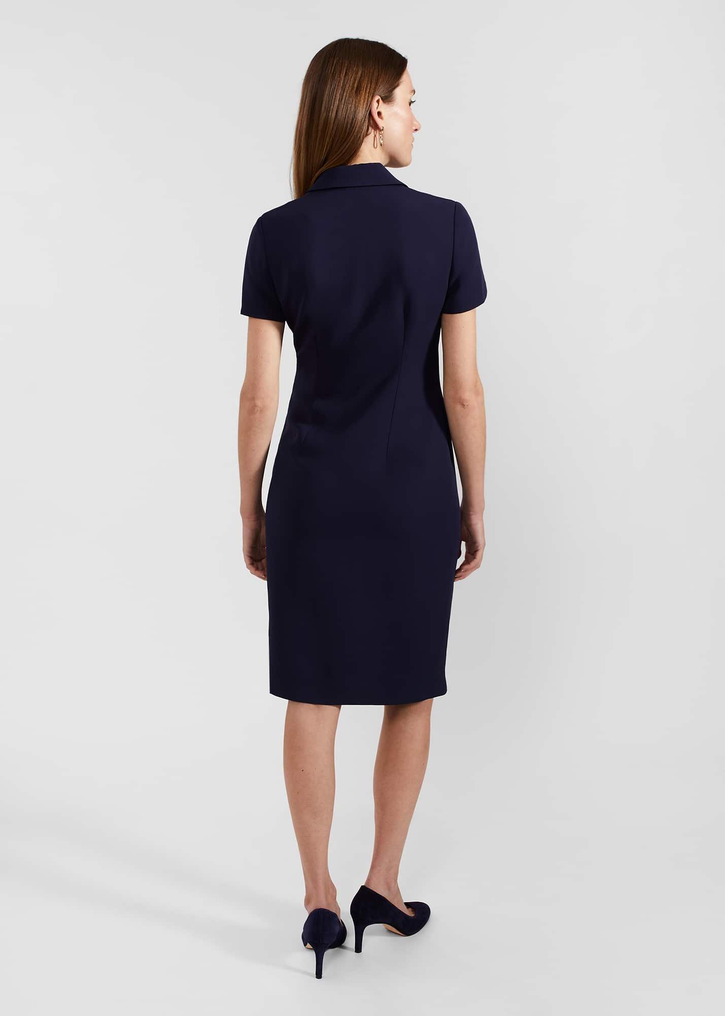 Beck Wrap Dress, Midnight Navy, hi-res