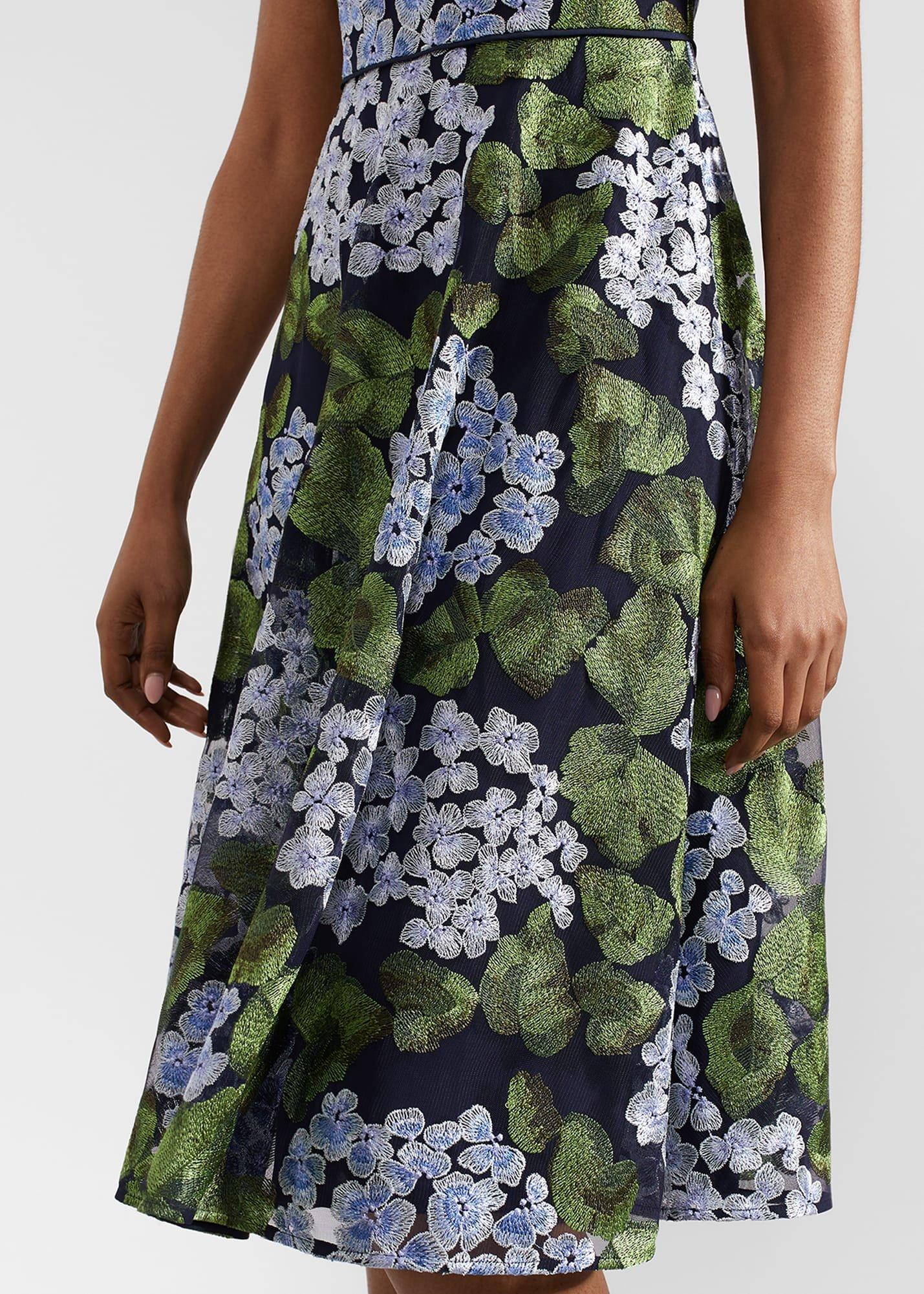 Tia Embroidered Dress, Navy Multi, hi-res