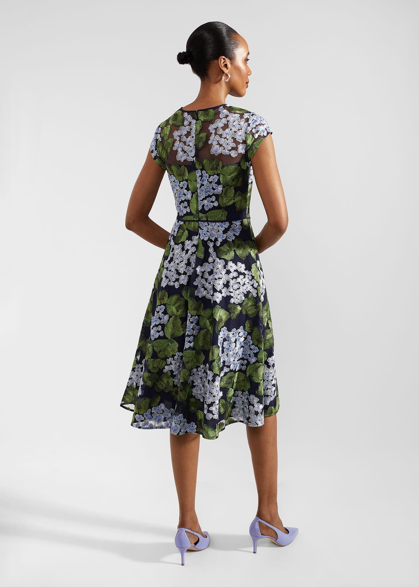 Tia Embroidered Dress, Navy Multi, hi-res