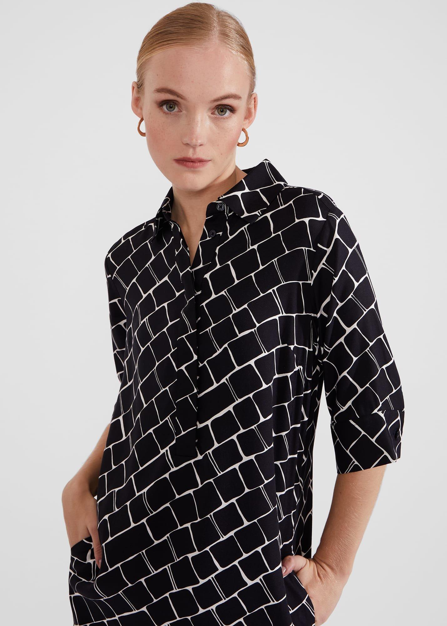 Marciella Dress, Navy Ivory, hi-res