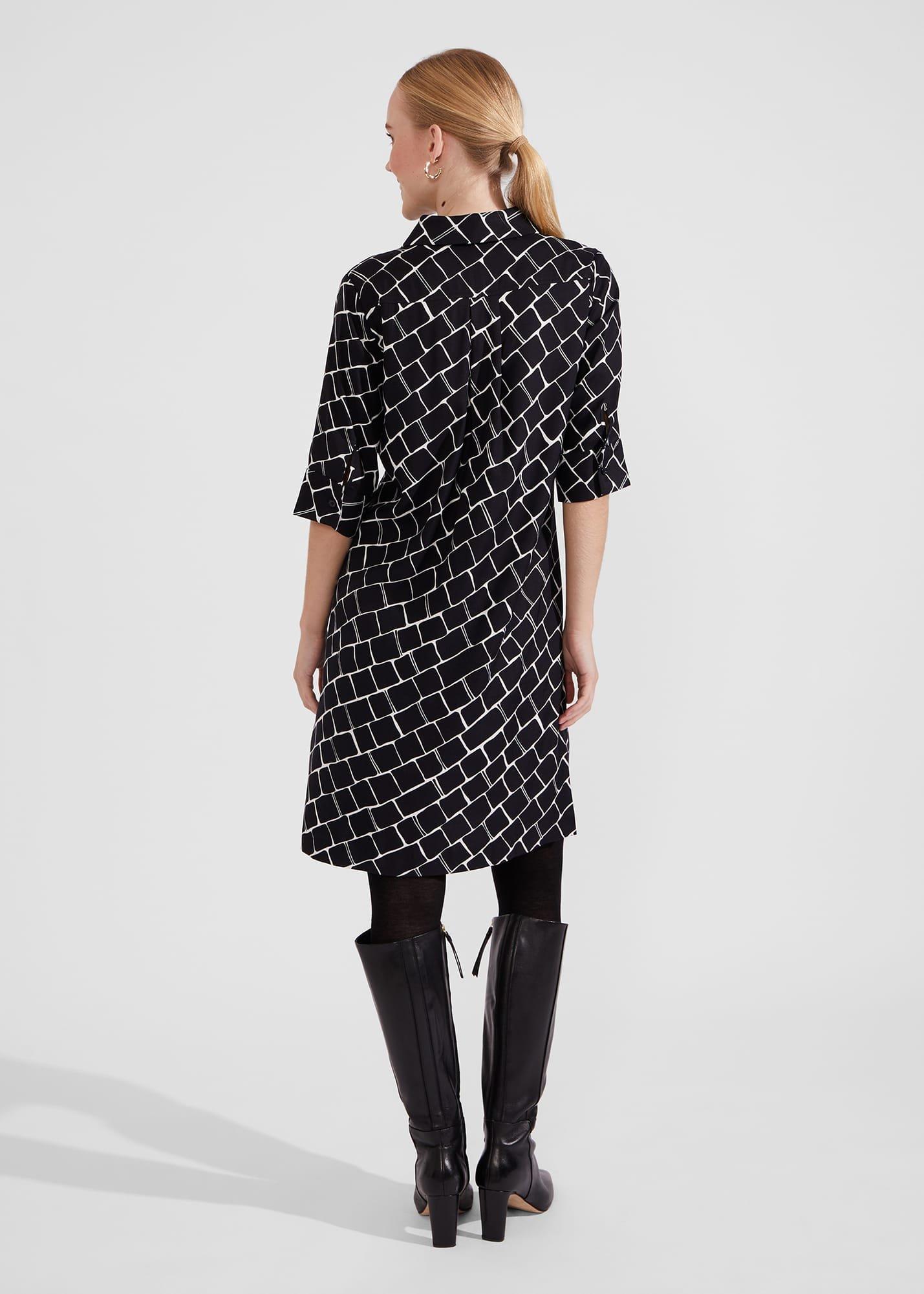 Marciella Dress, Navy Ivory, hi-res