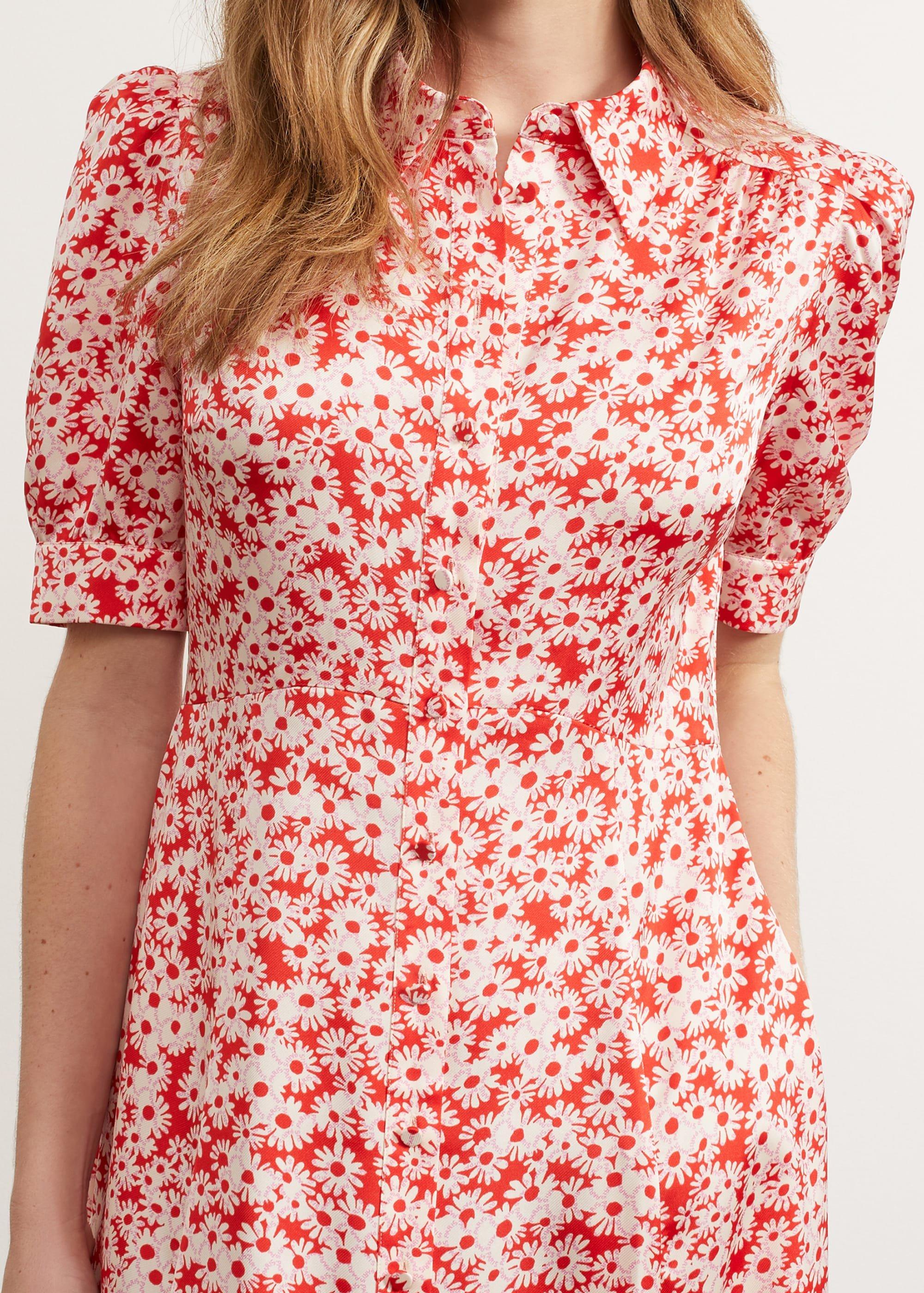 Chiswell Paris Shirt Dress, Red Ivory, hi-res