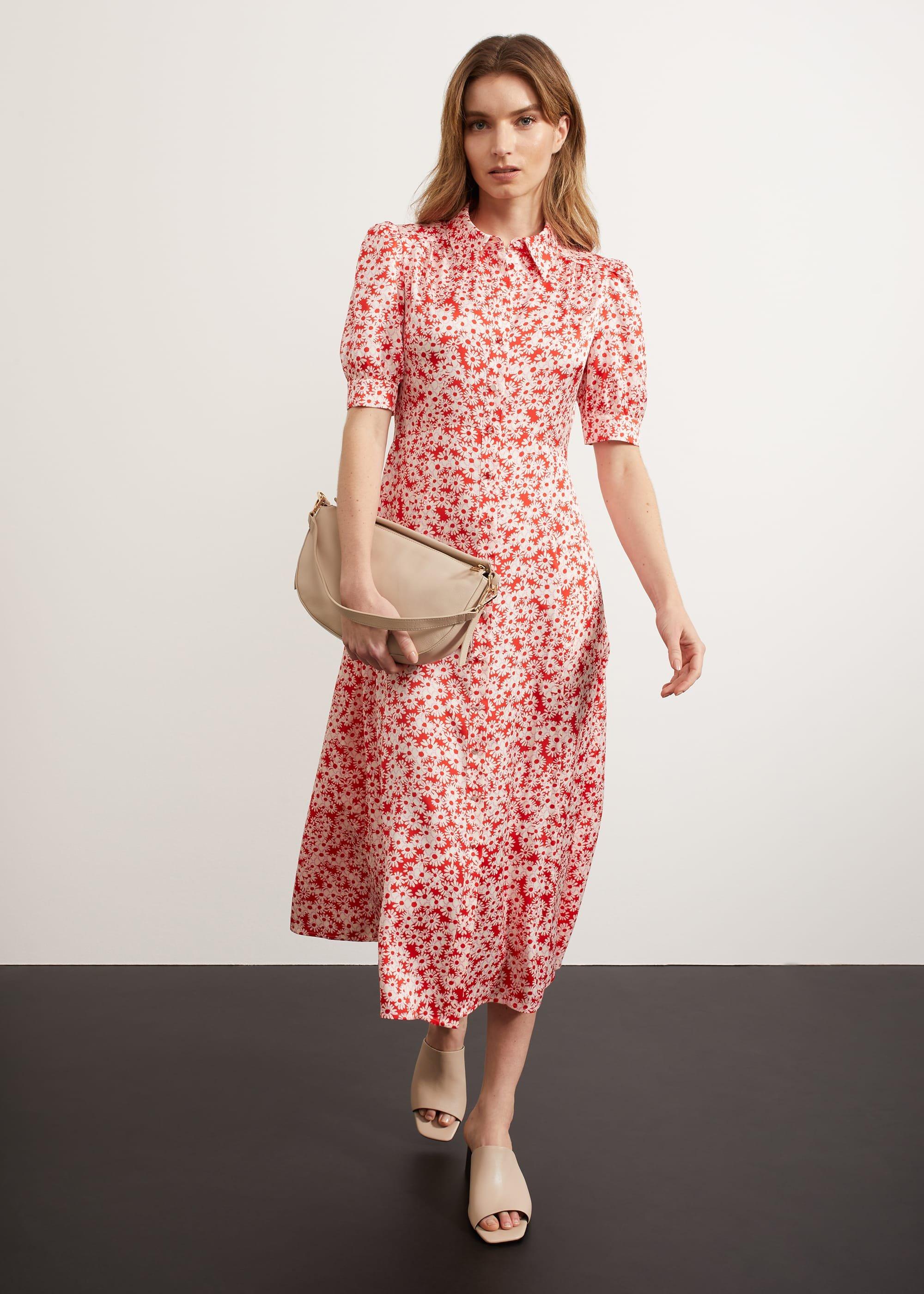 Chiswell Paris Shirt Dress, Red Ivory, hi-res