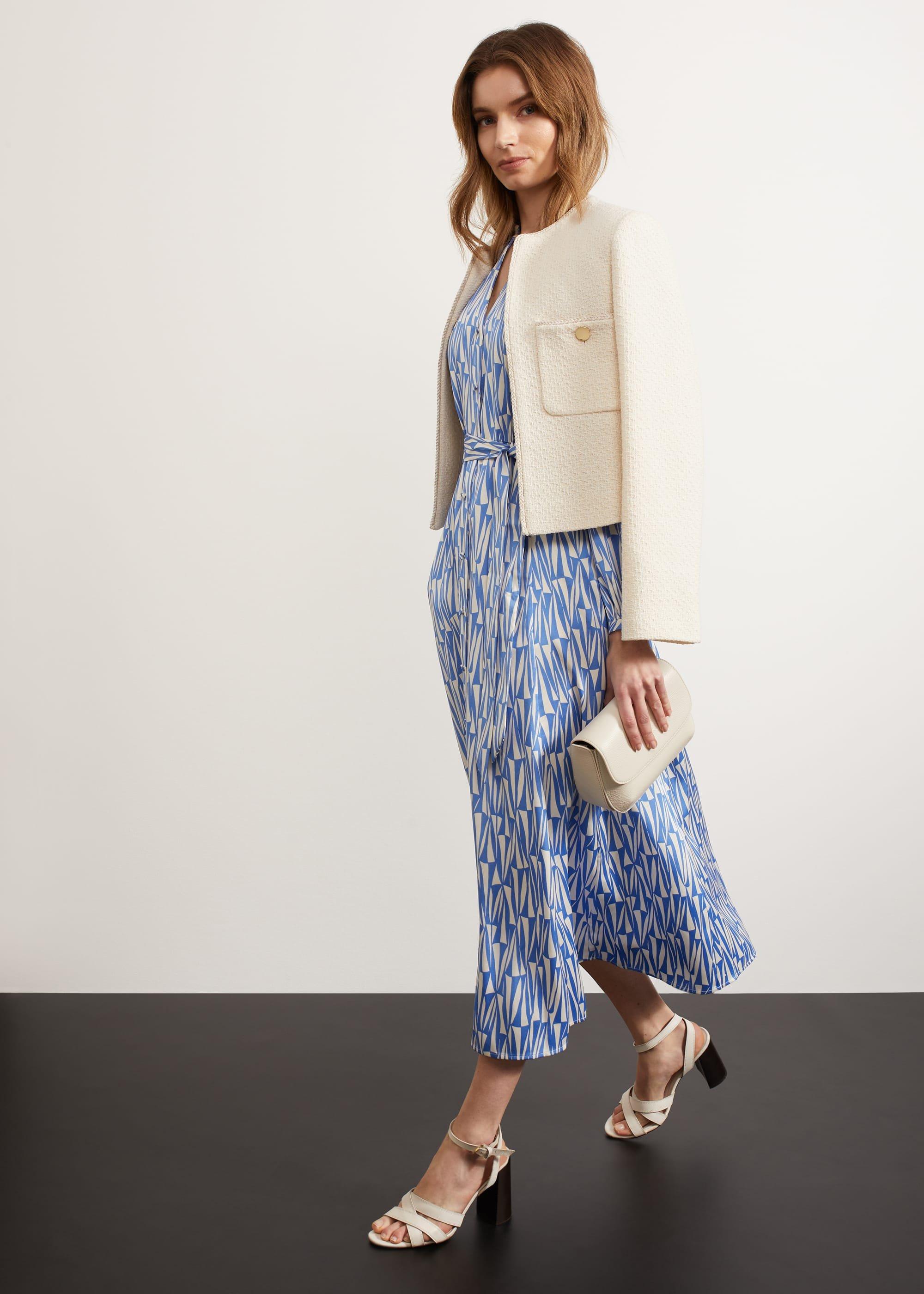 Deanery Midi Dress, Blue Ivory, hi-res