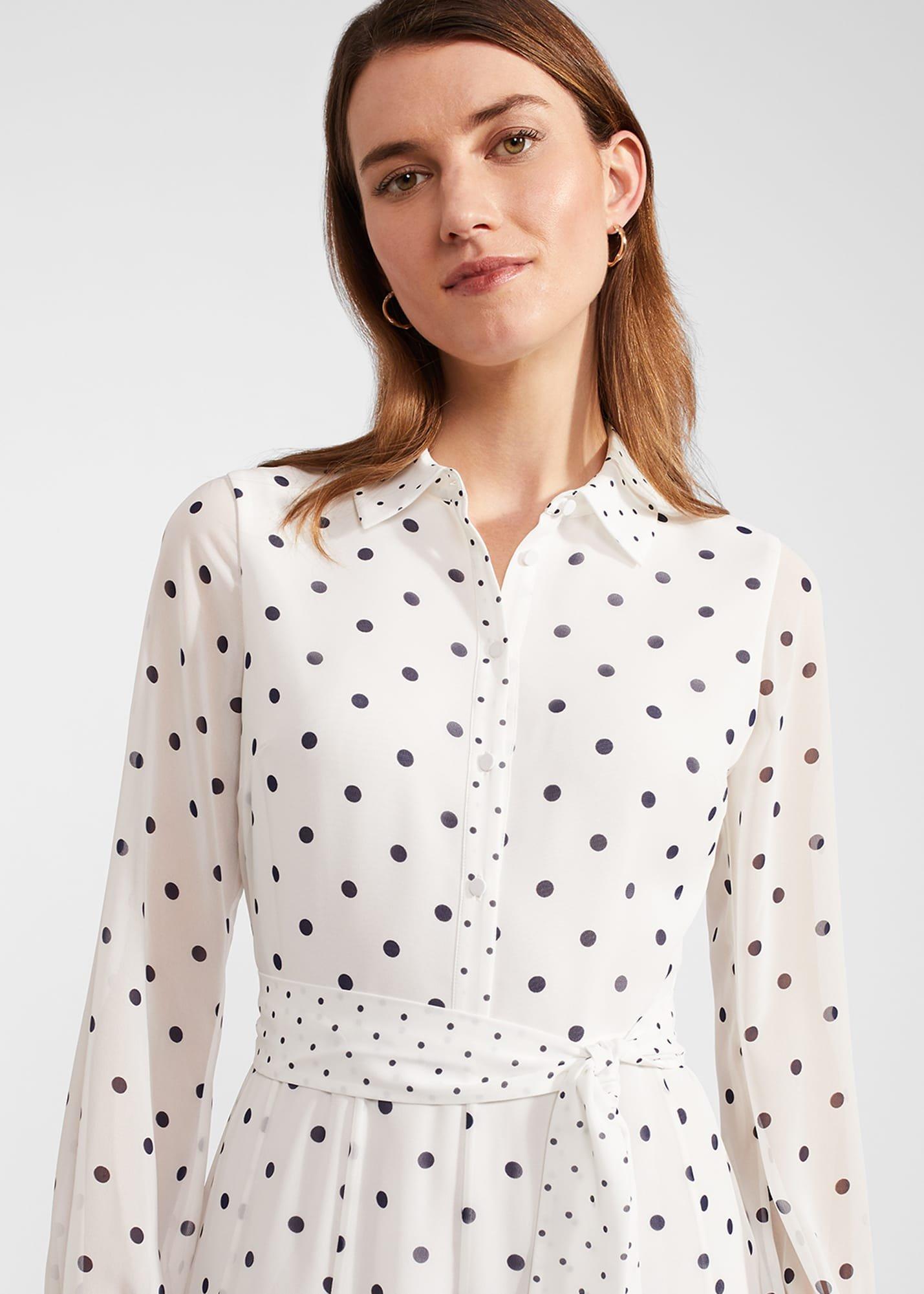 Lucilla Dress, Ivory Navy, hi-res