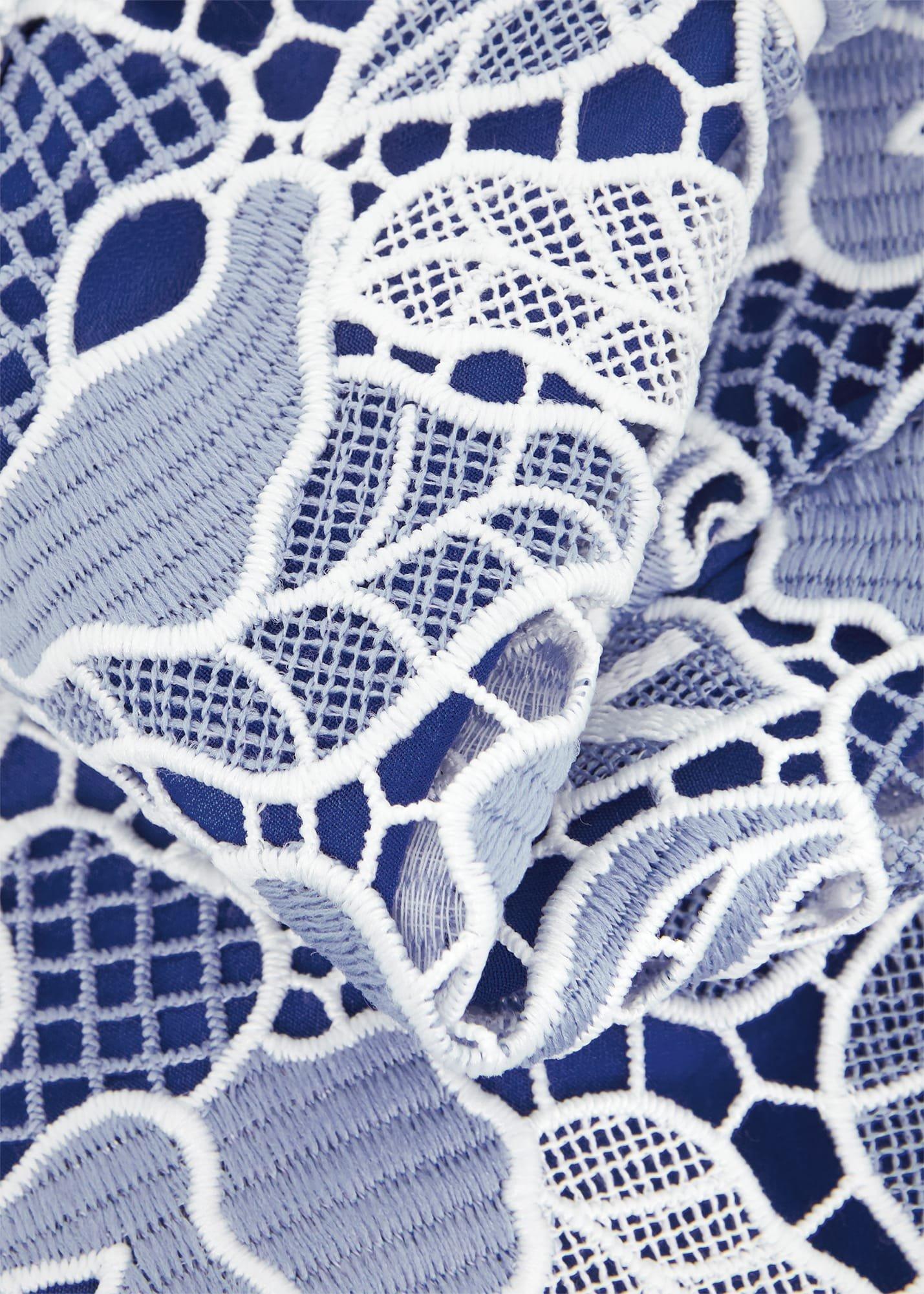 Petite Phoebe Lace Dress, Blue Ivory, hi-res