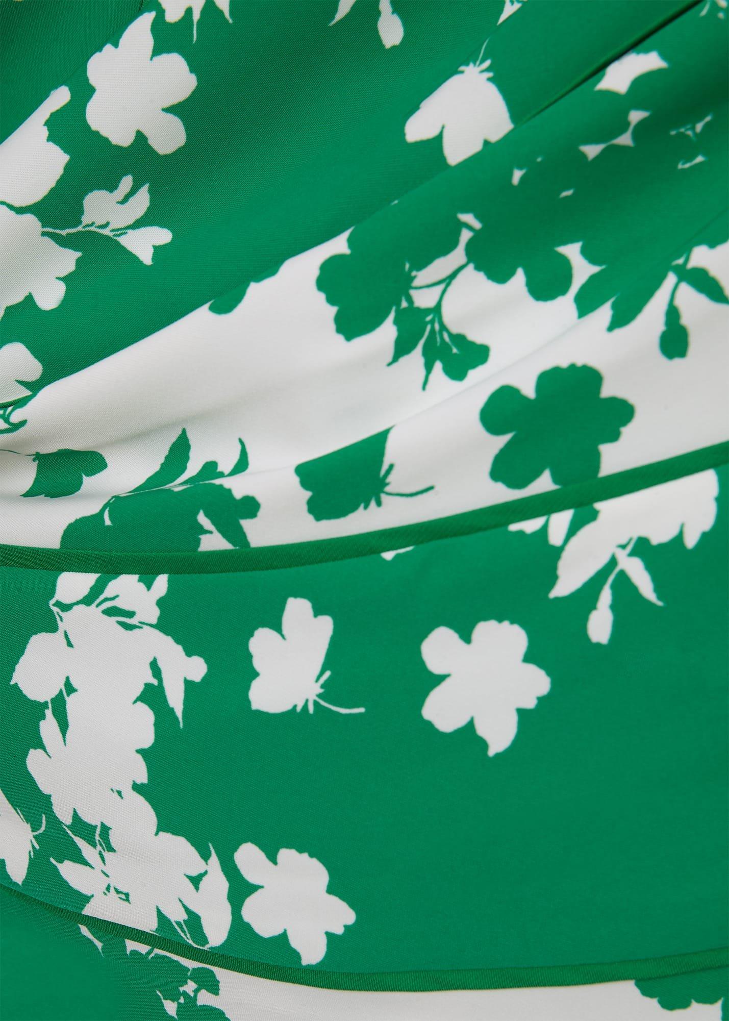 Angelica Floral Midi Dress, Green Ivory, hi-res