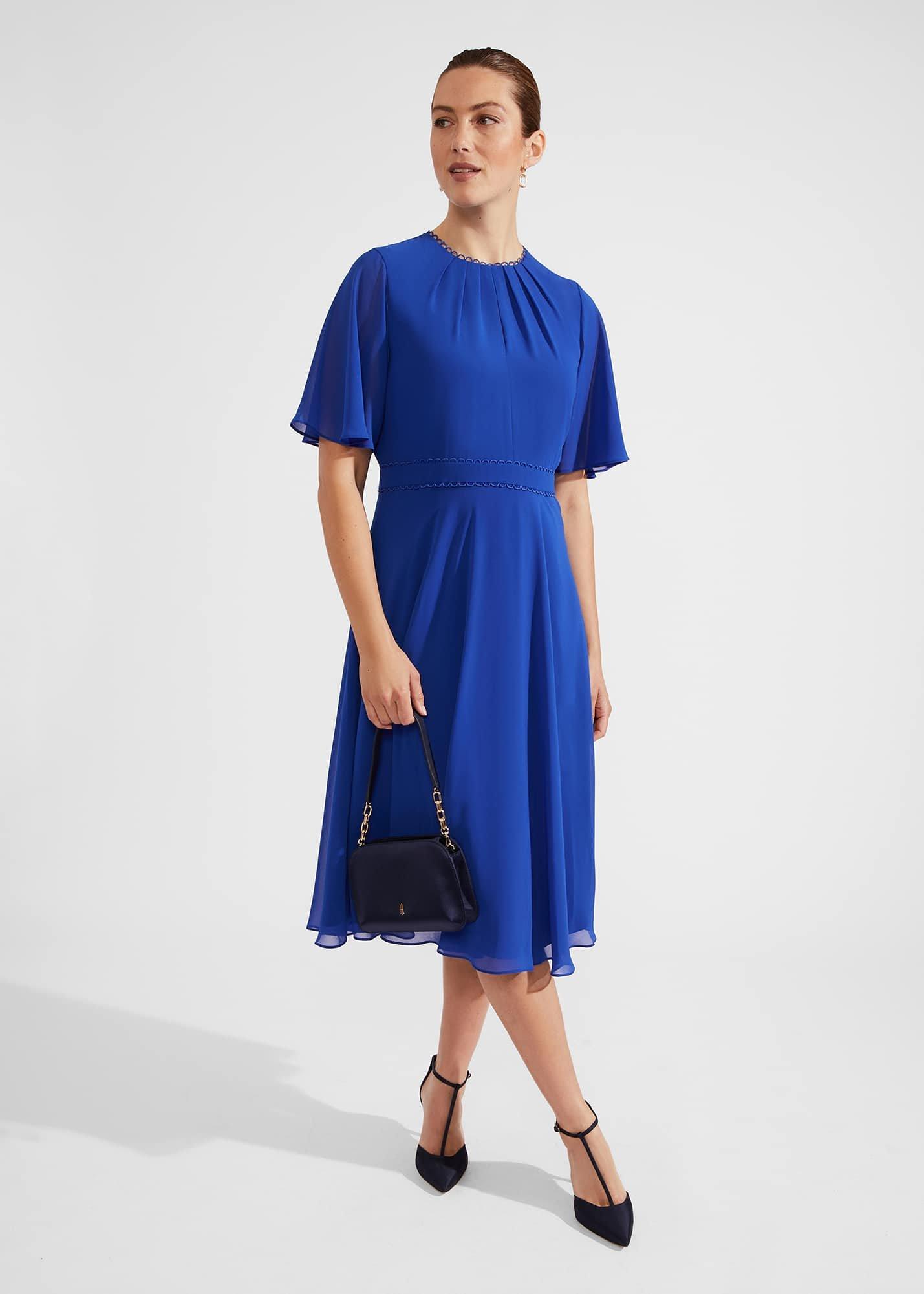 Samara Fit And Flare Dress, Lapis Blue, hi-res