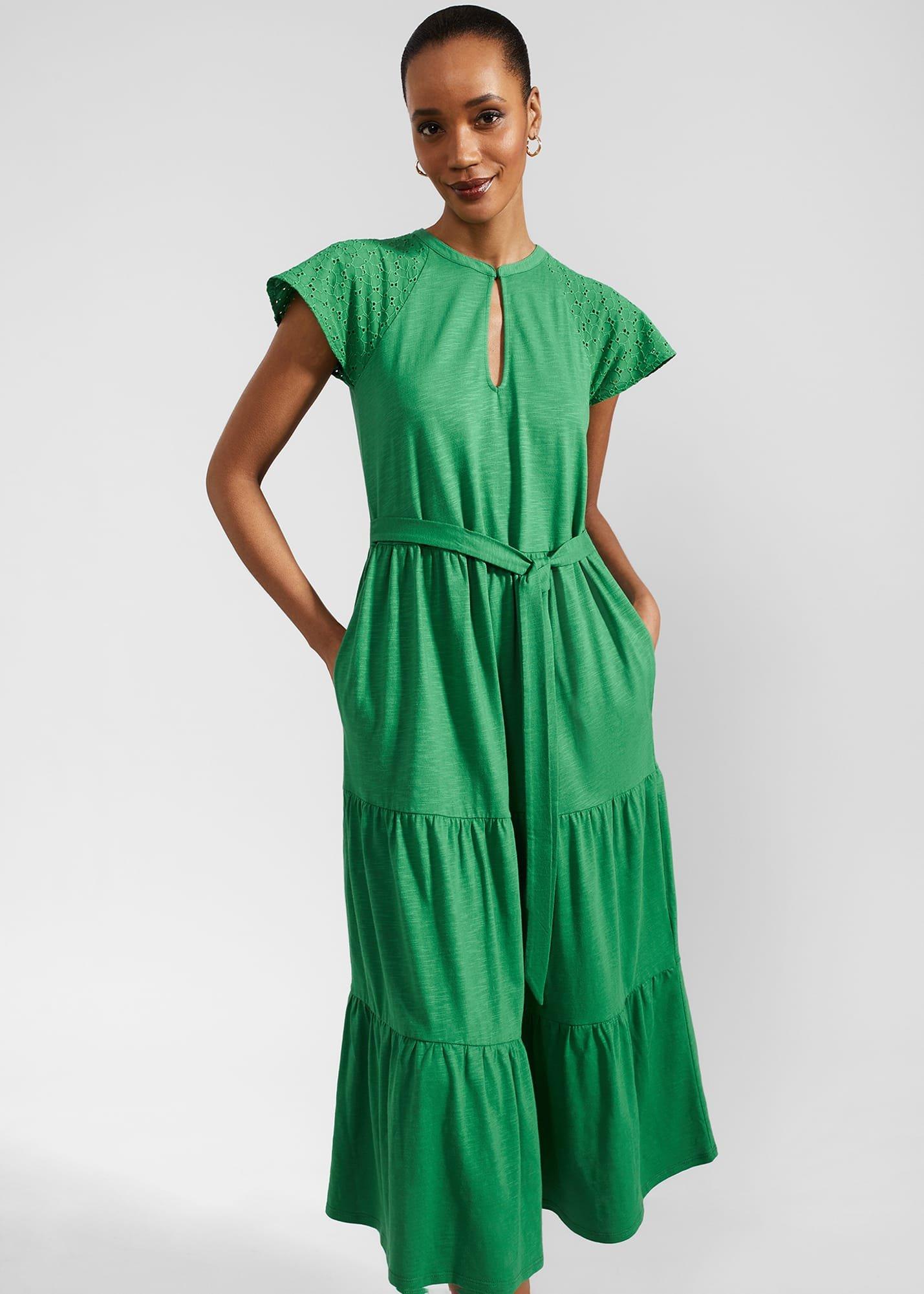 Brodie Jersey Dress, Green, hi-res