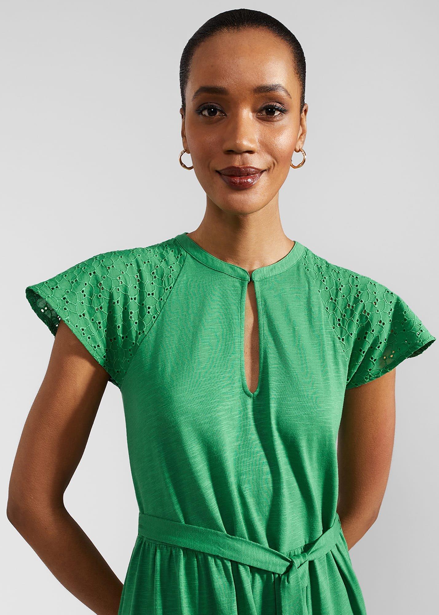 Brodie Jersey Dress, Green, hi-res