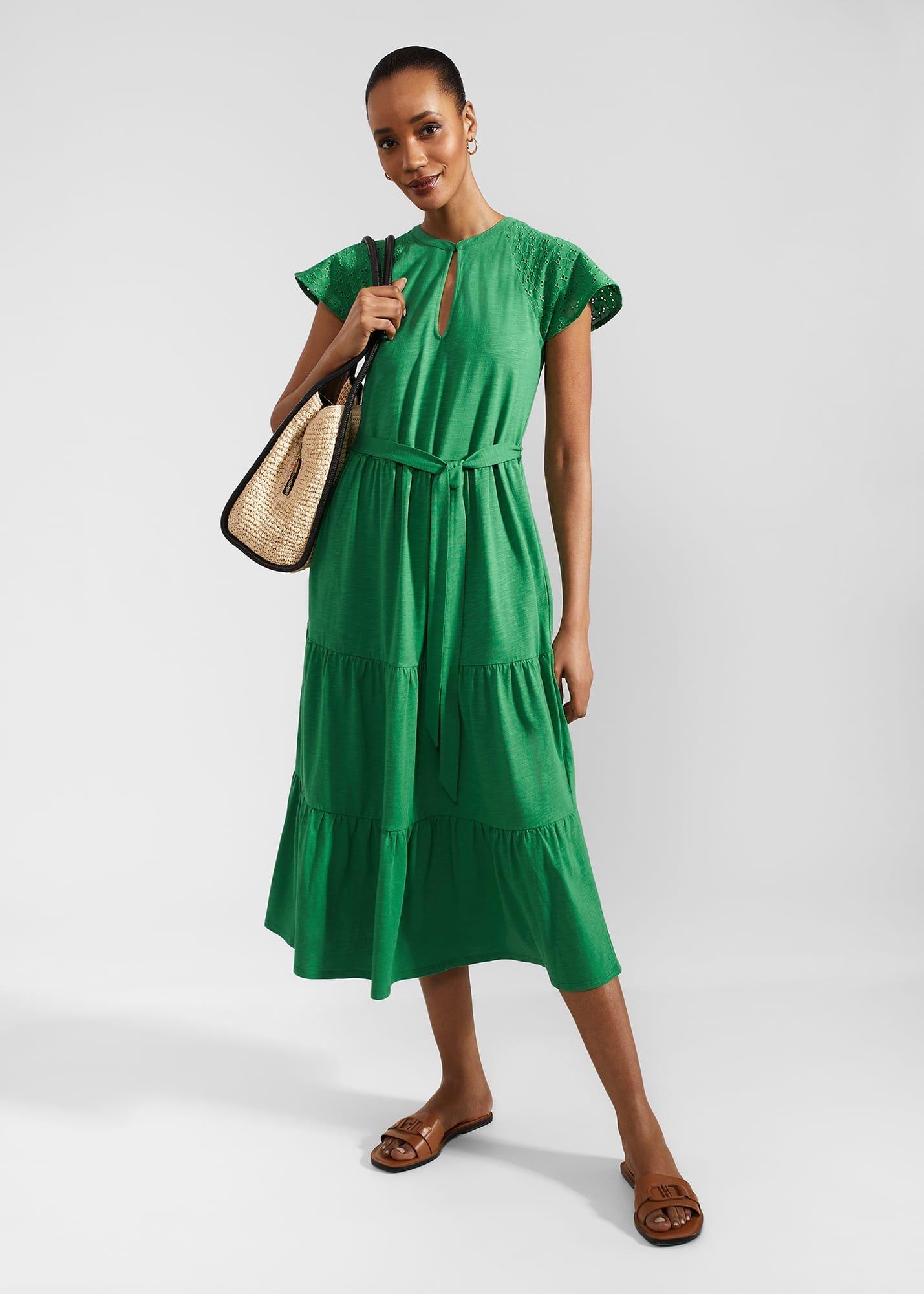 Brodie Jersey Dress, Green, hi-res