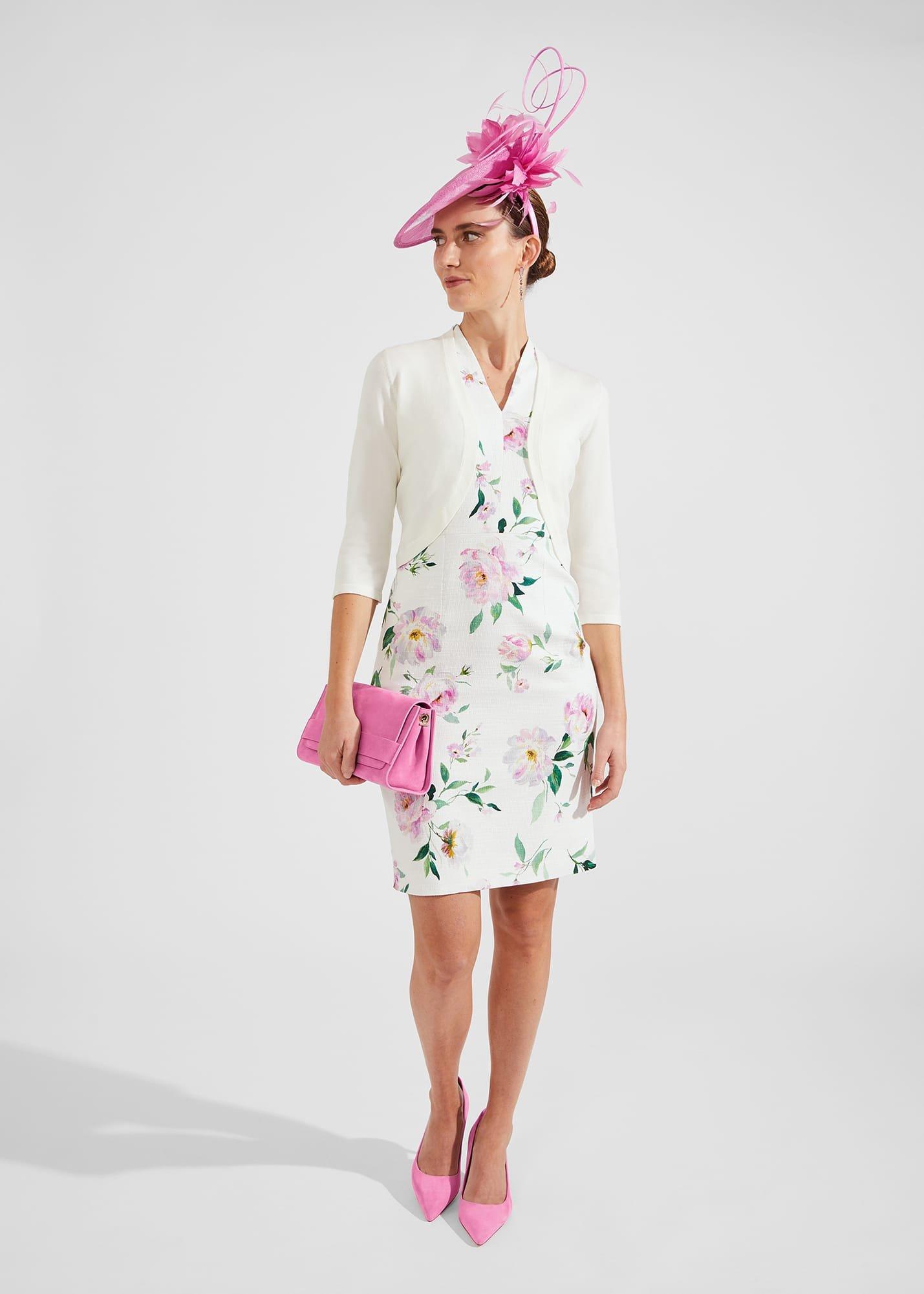 Petite Suzanna Floral Tweed Dress, Ivory Multi, hi-res