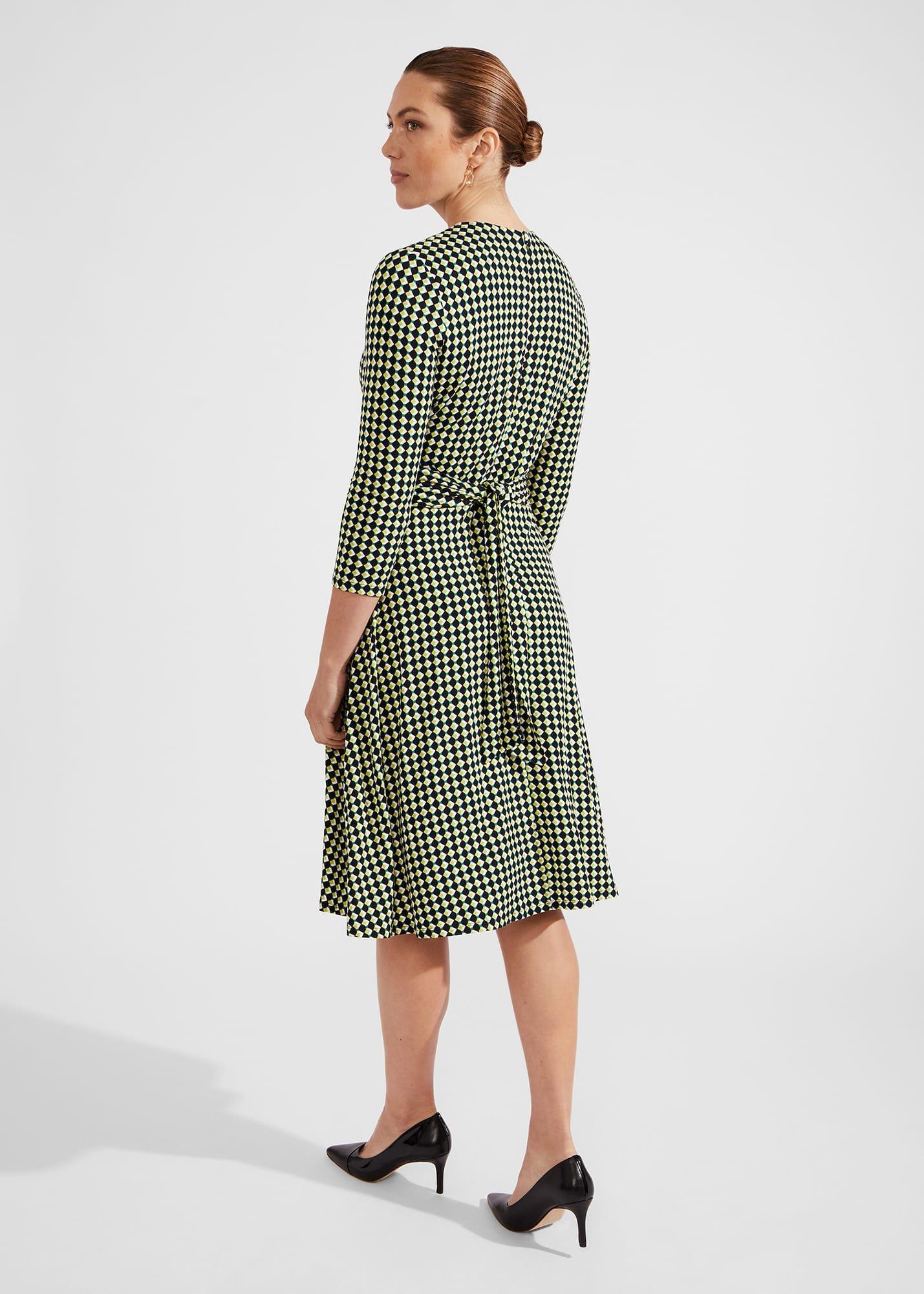 Petite Dina Wrap Dress, Navy Multi, hi-res