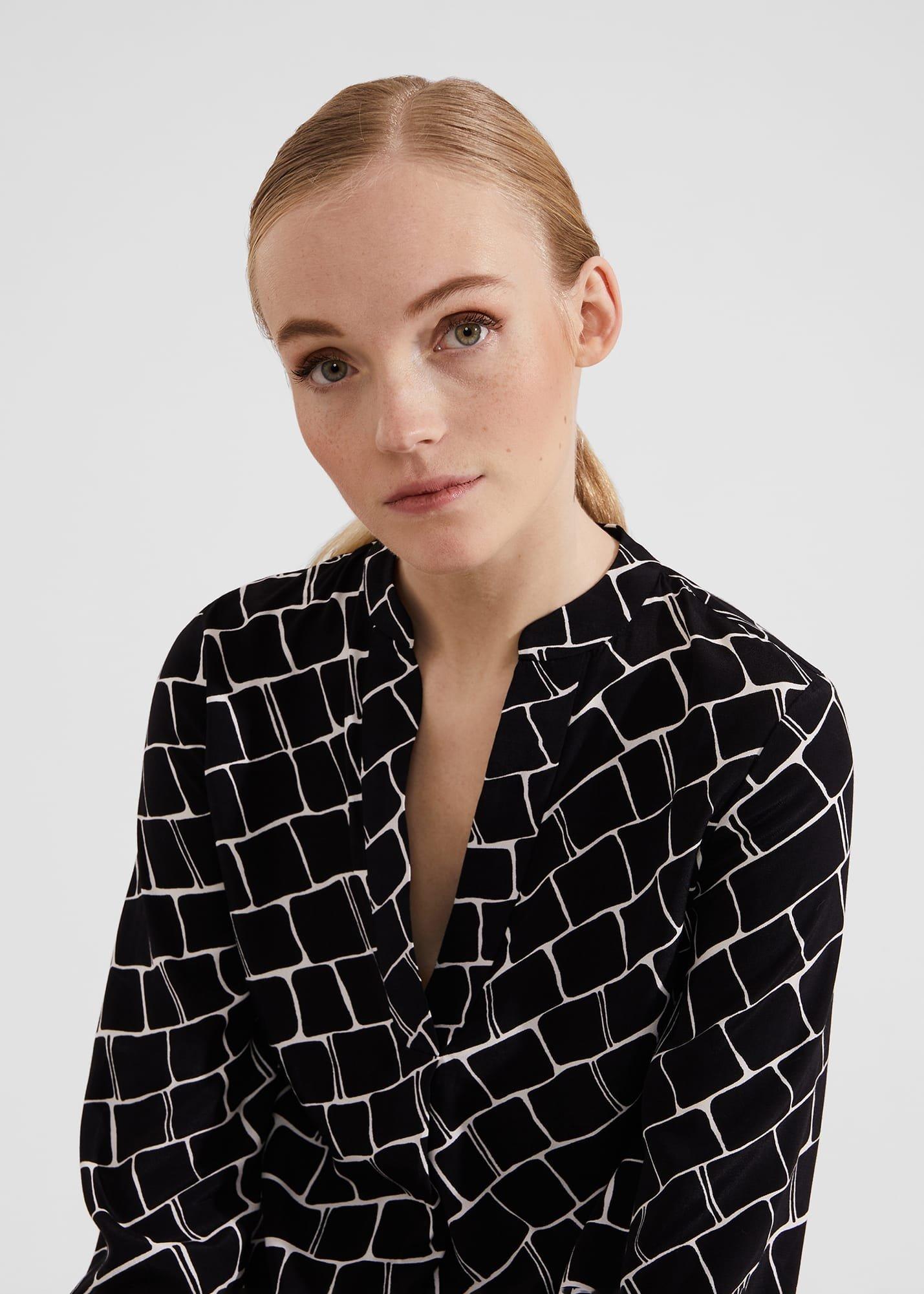 Maeva Blouse, Navy Ivory, hi-res